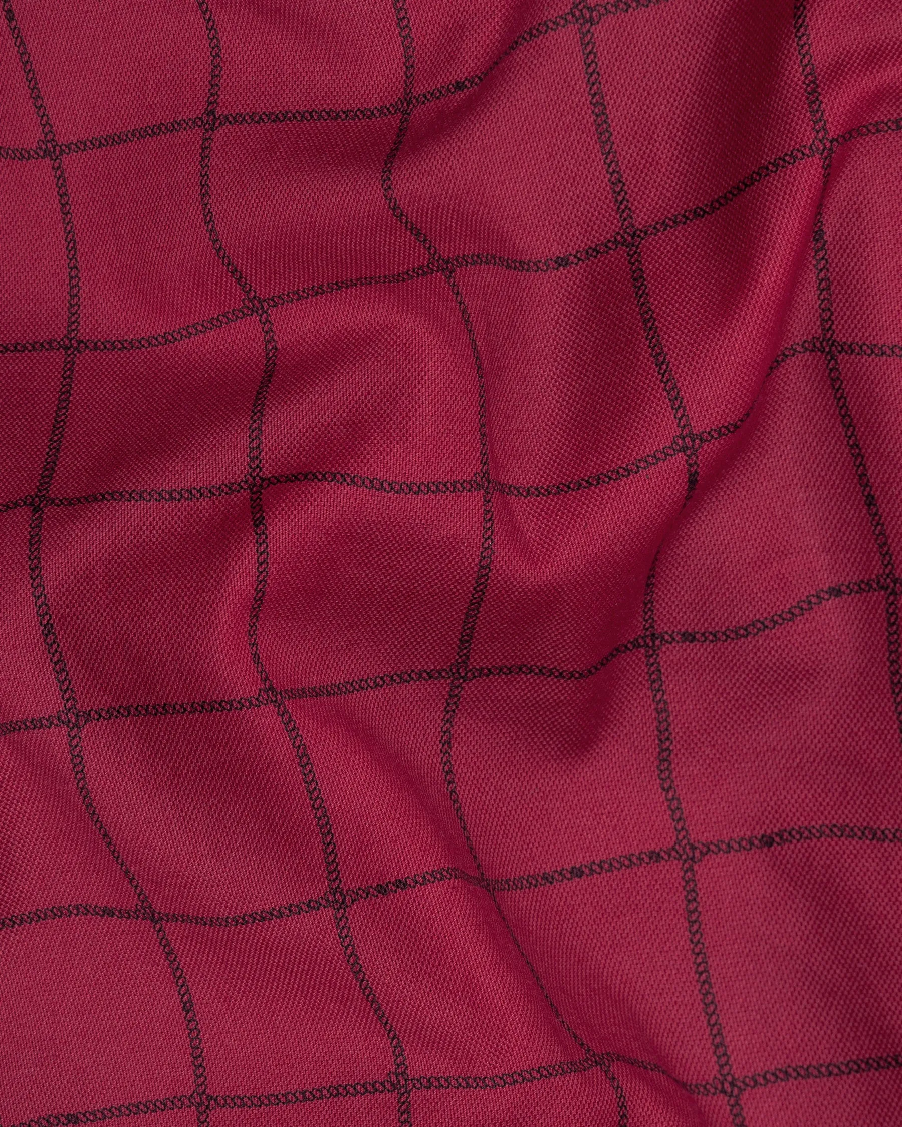 Stiletto Red windowpane Royal Oxford Shirt sold by French Crown product image thumbnail 2