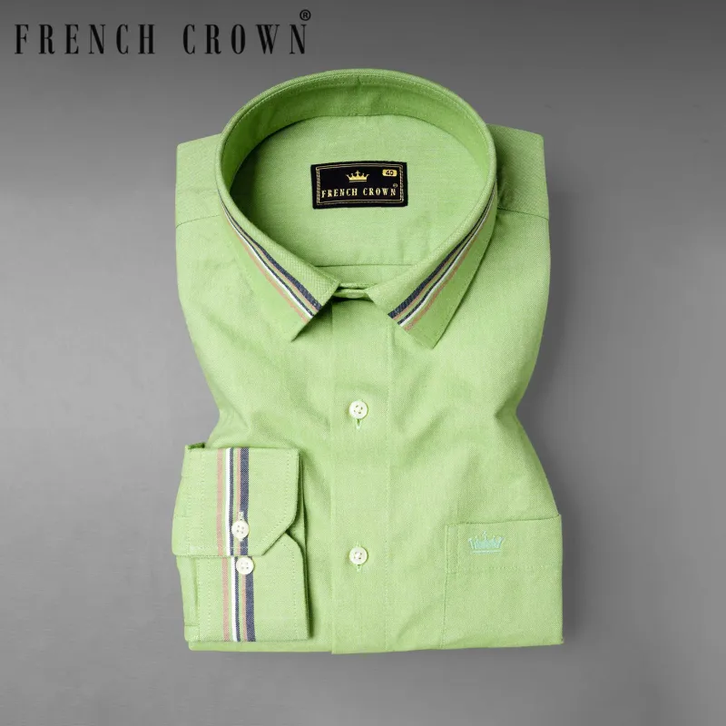 Snowy Mint Heavyweight Green Royal Oxford Shirt sold by French Crown