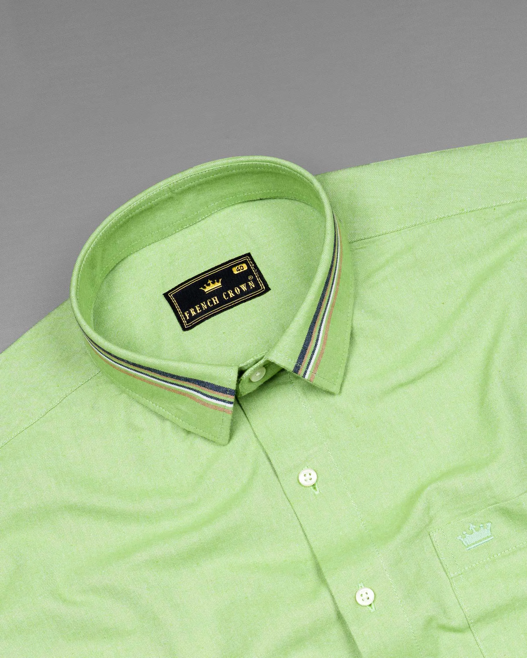Snowy Mint Heavyweight Green Royal Oxford Shirt sold by French Crown product image thumbnail 5
