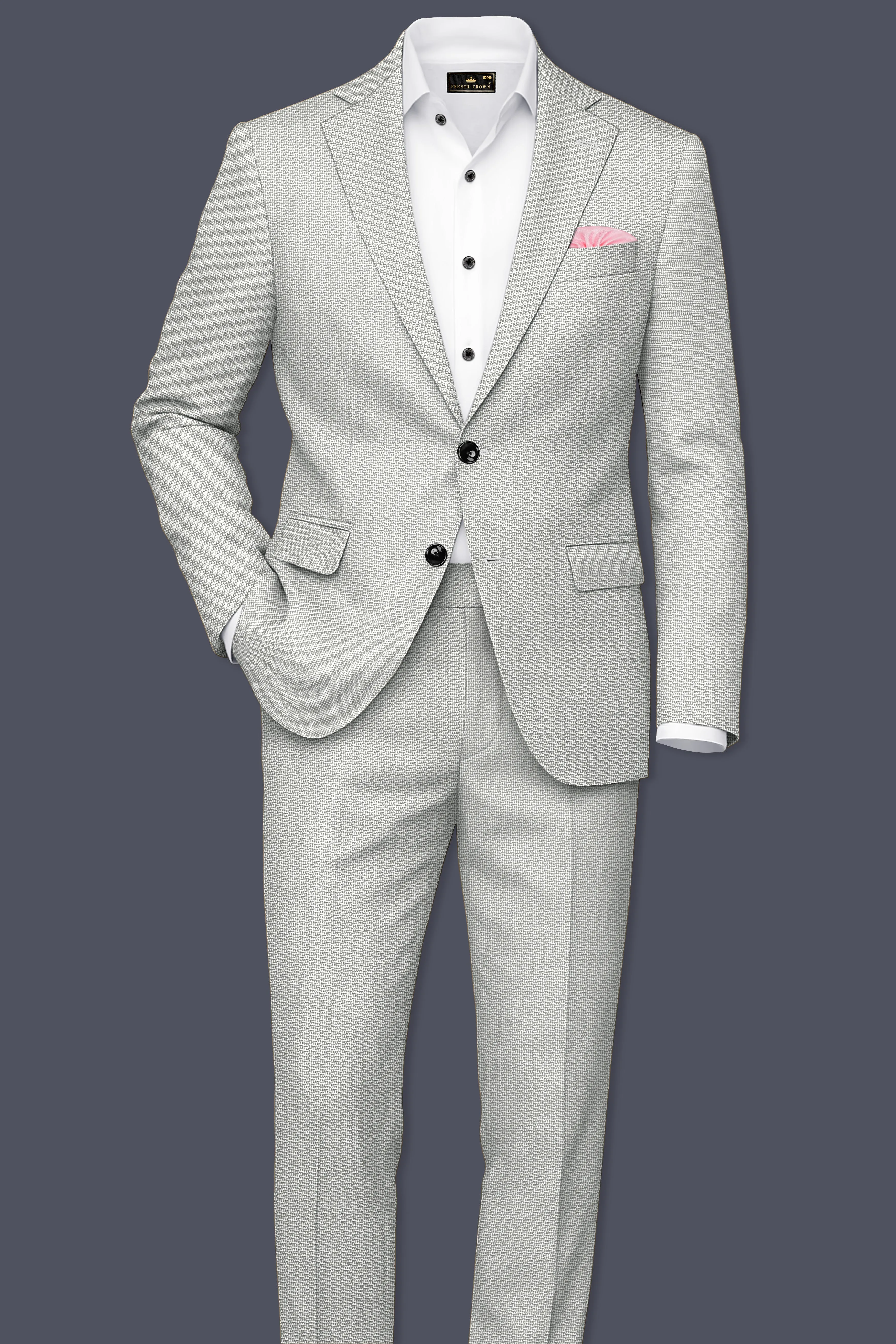 Shady Lady Grey houndstooth Wool Rich Suit sold by French Crown product image thumbnail 4