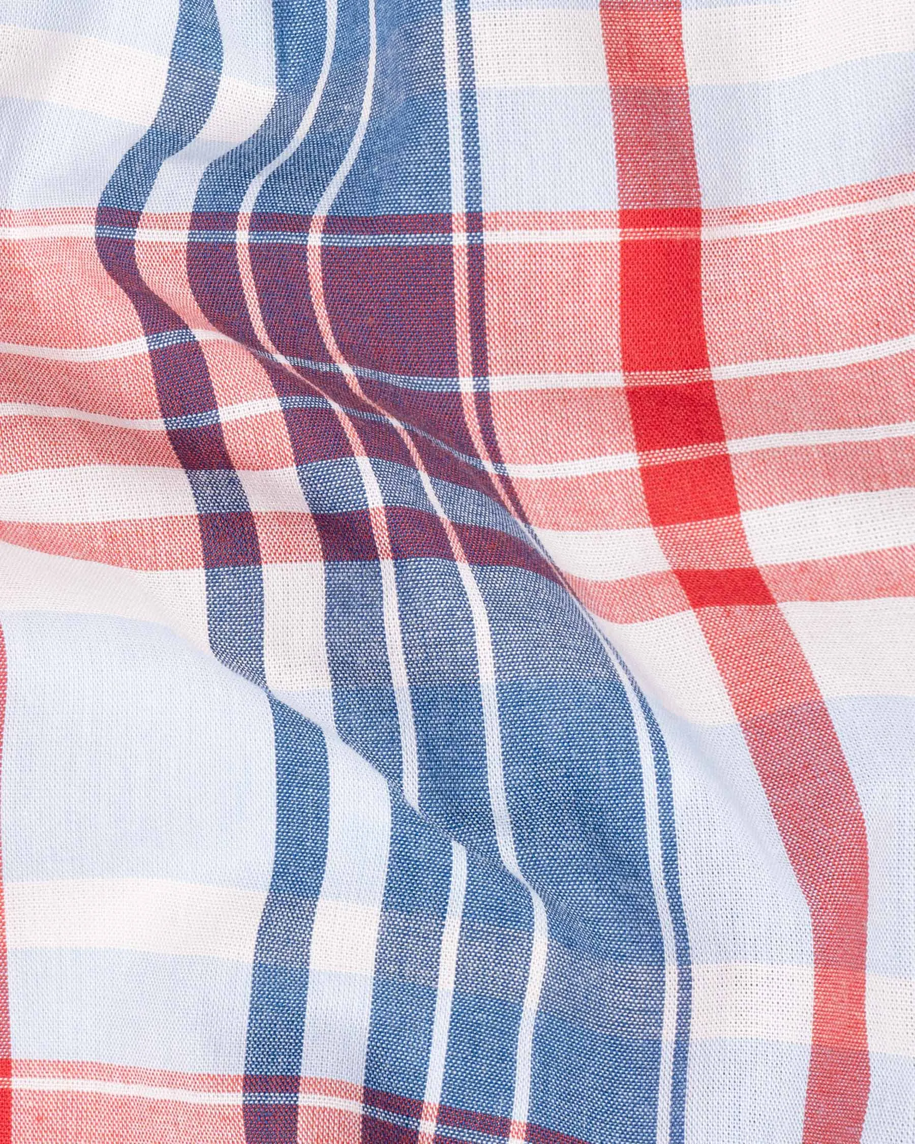 Off White Plaid Premium Cotton Shirt sold by French Crown product image thumbnail 2