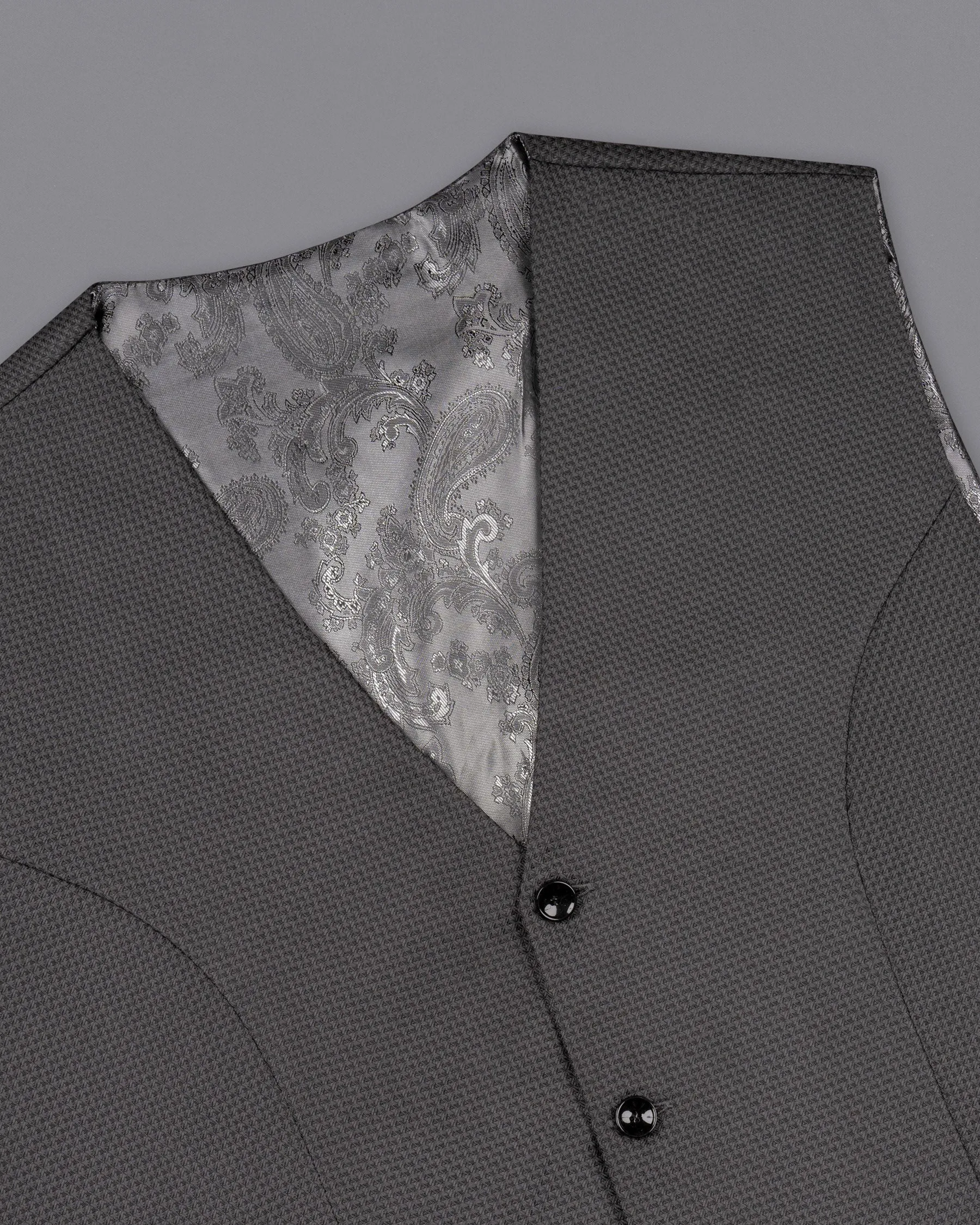 Ironside Grey With Black Patterned Woolrich Waistcoat sold by French Crown product image thumbnail 4