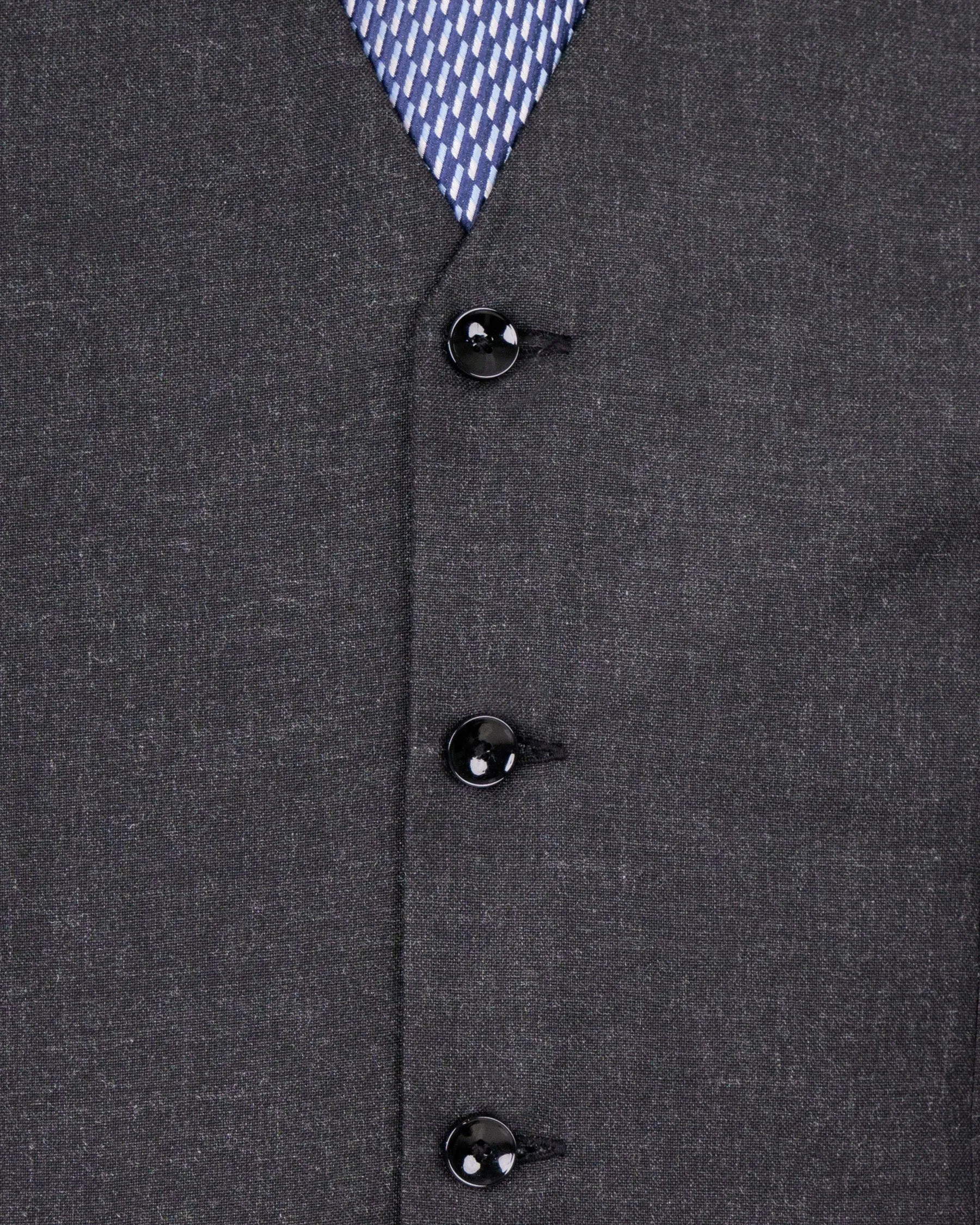 Charcoal Wool Rich Sports Waistcoat sold by French Crown product image thumbnail 5