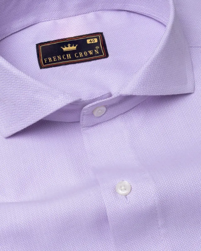Prelude Blue Herringbone Premium Cotton Shirt sold by French Crown