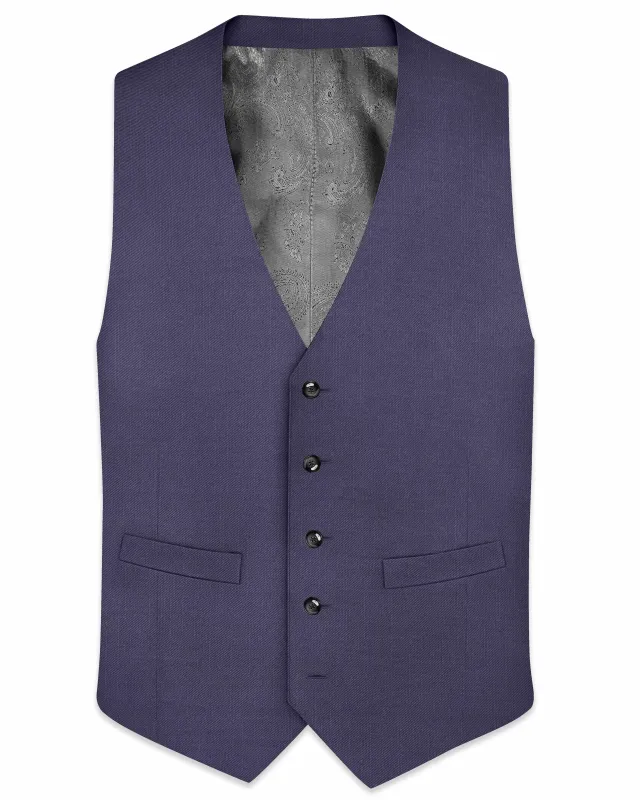 Mulled Grey Wool Rich Waistcoat sold by French Crown