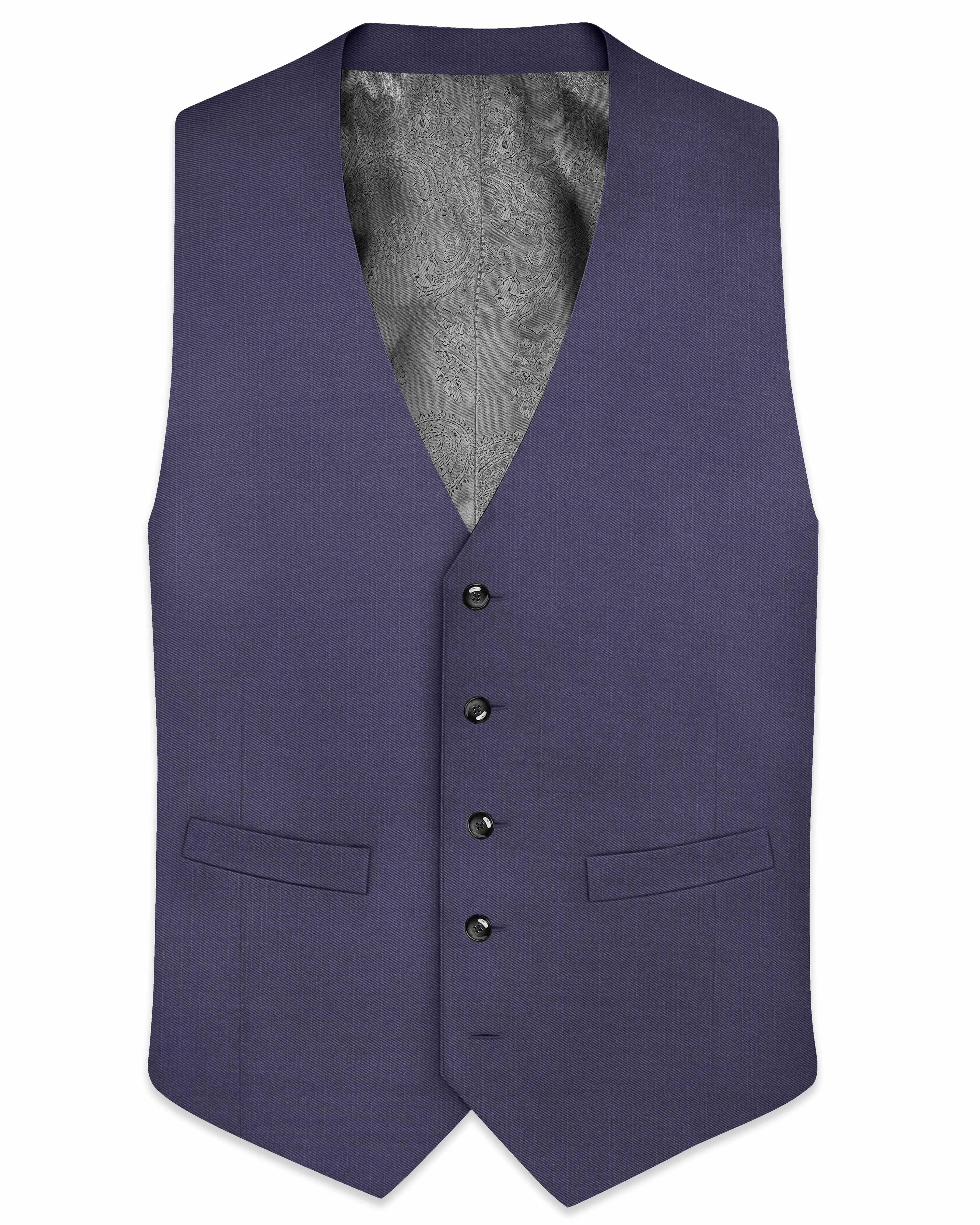 Mulled Grey Wool Rich Waistcoat sold by French Crown