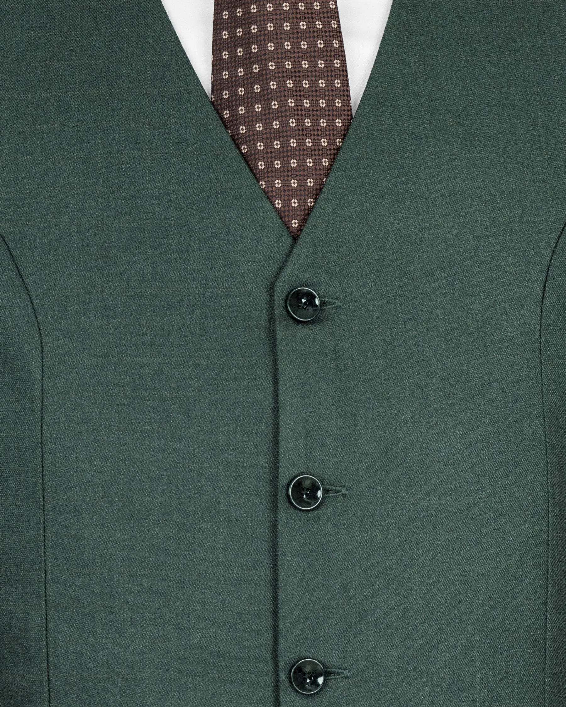 Firefly Green Wool Rich Waistcoat sold by French Crown product image thumbnail 5