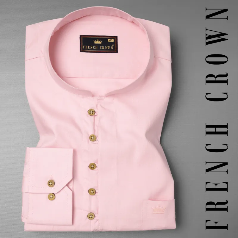 Cosmos Pink Royal Oxford Kurta Shirt sold by French Crown