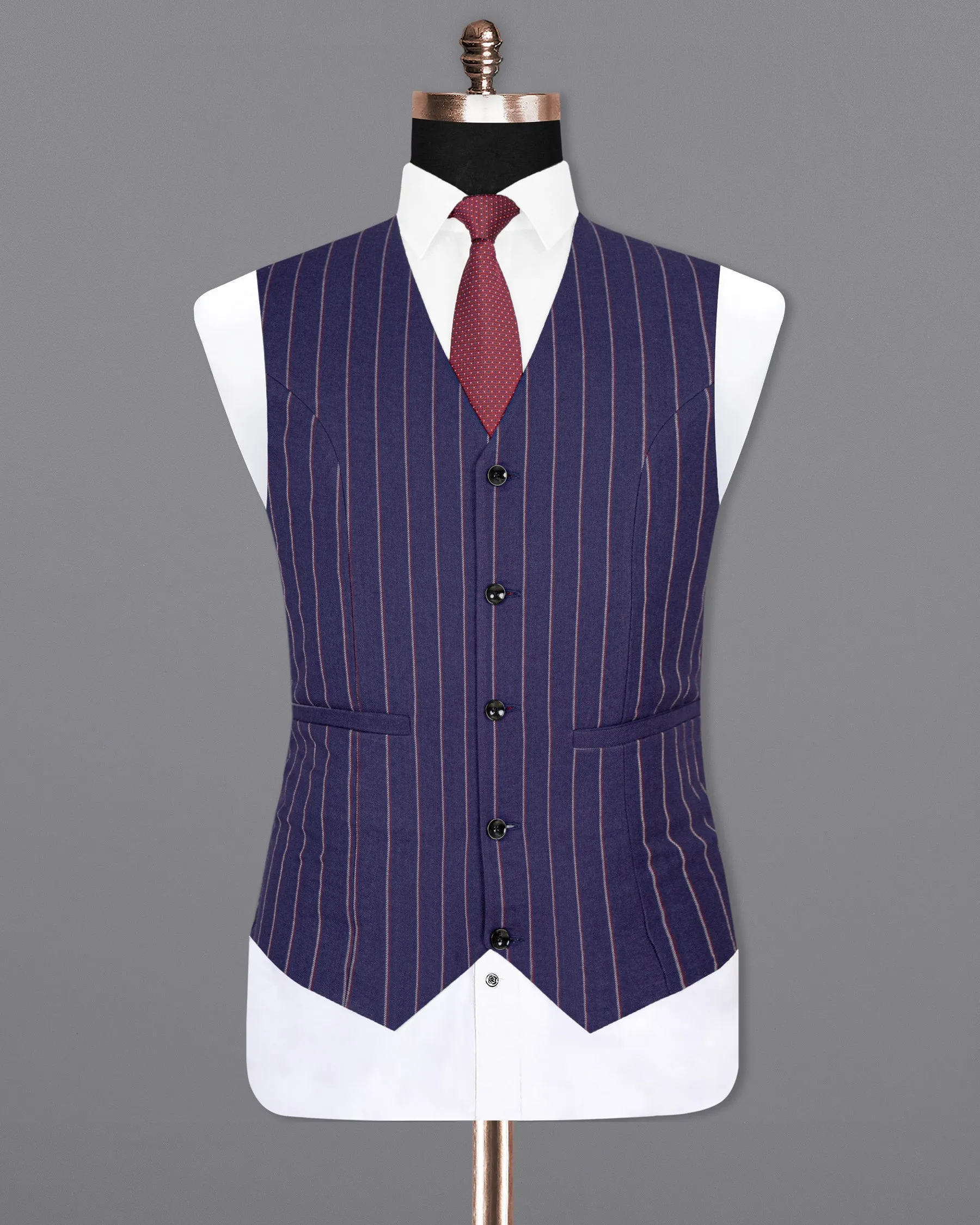 Cherry Pie Striped Waistcoat sold by French Crown product image thumbnail 2