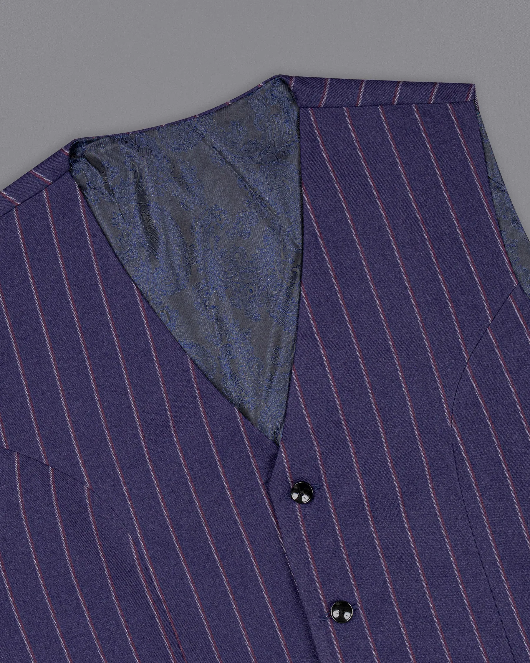 Cherry Pie Striped Waistcoat sold by French Crown product image thumbnail 4