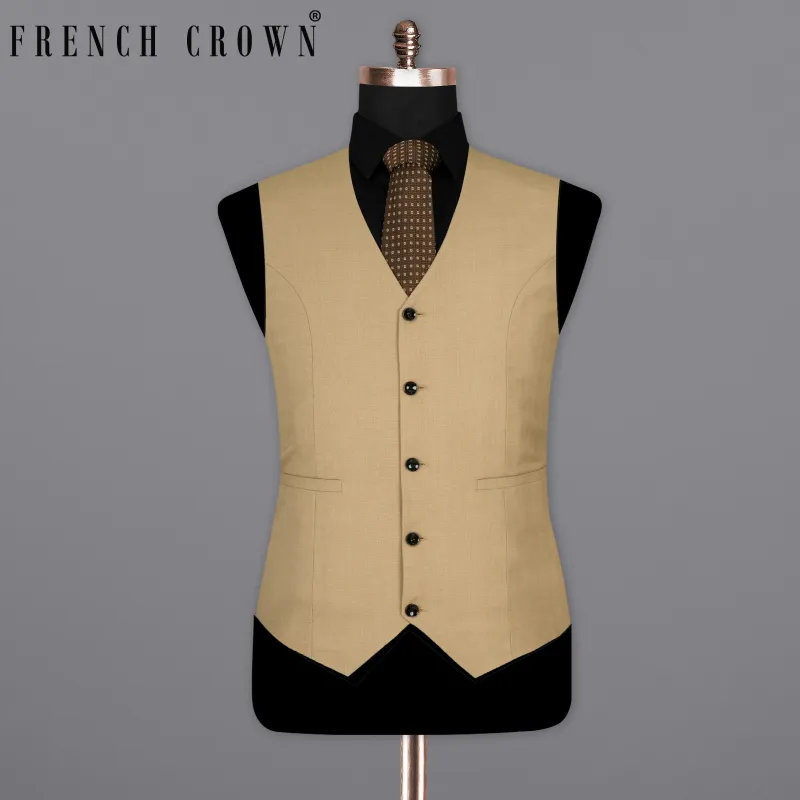 Calico Cream wool blend Waistcoat made by French Crown