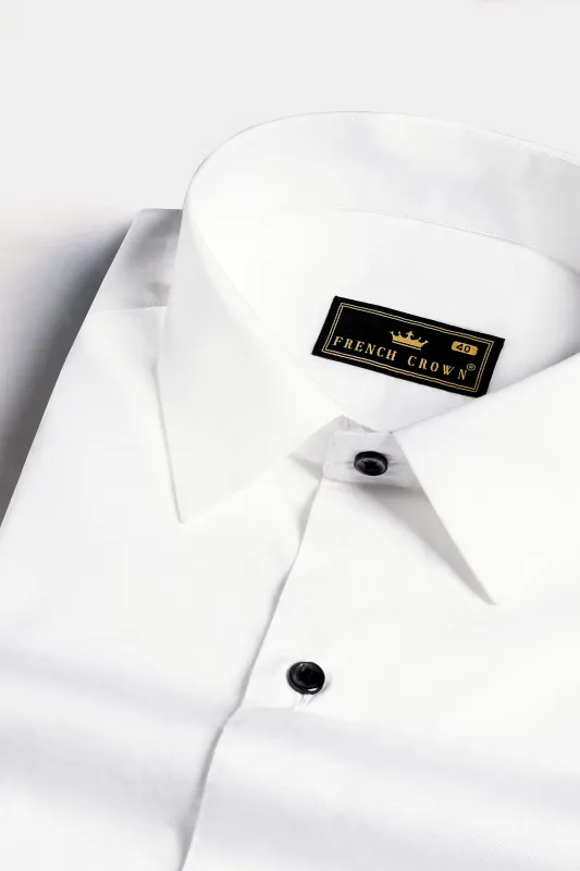 Bright White Premium Cotton Shirt made by French Crown