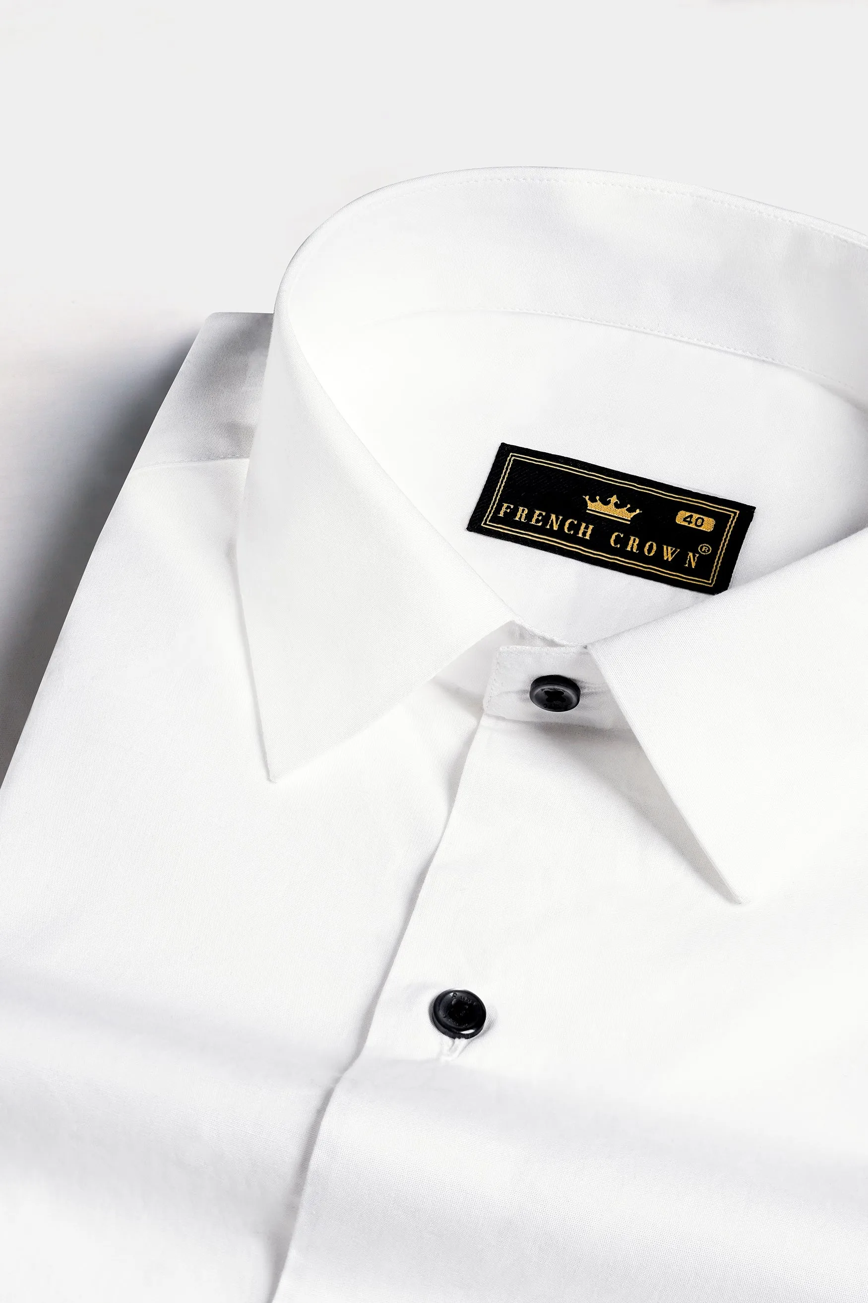 Bright White Premium Cotton Shirt sold by French Crown