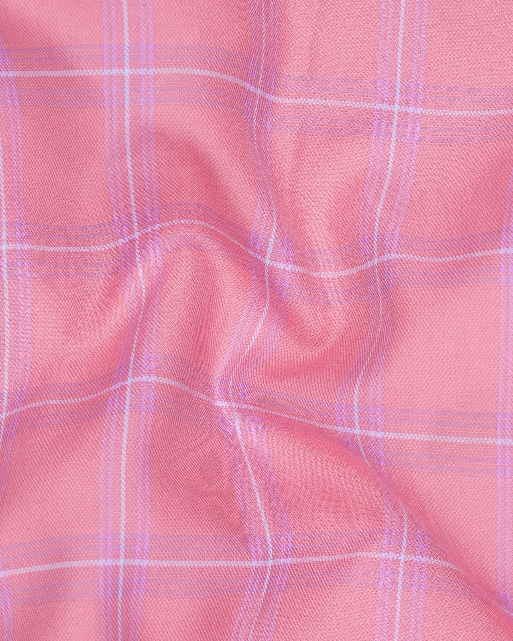 Wewak Pink Windowpane Woolrich Waistcoat sold by French Crown product image thumbnail 3