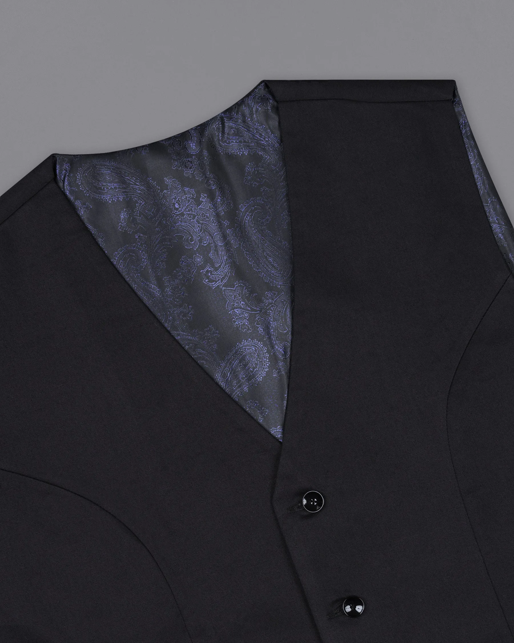 Vulcan Black Premium Cotton Waistcoat sold by French Crown product image thumbnail 4