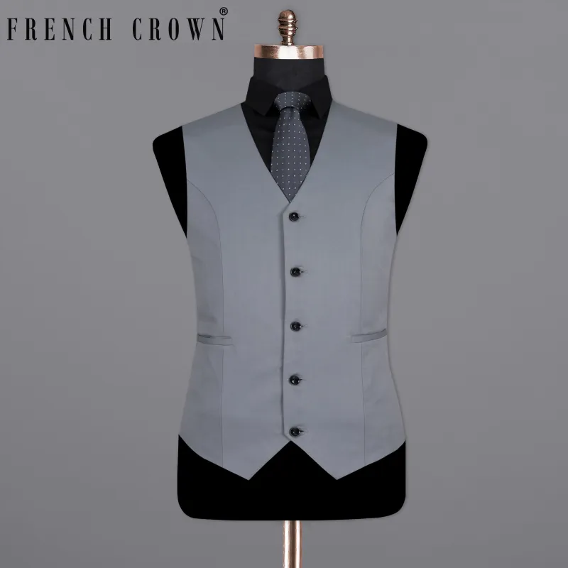 Rolling Stone Grey Wool Rich Waistcoat sold by French Crown