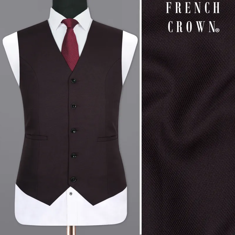 Maroon wool rich Waistcoat sold by French Crown
