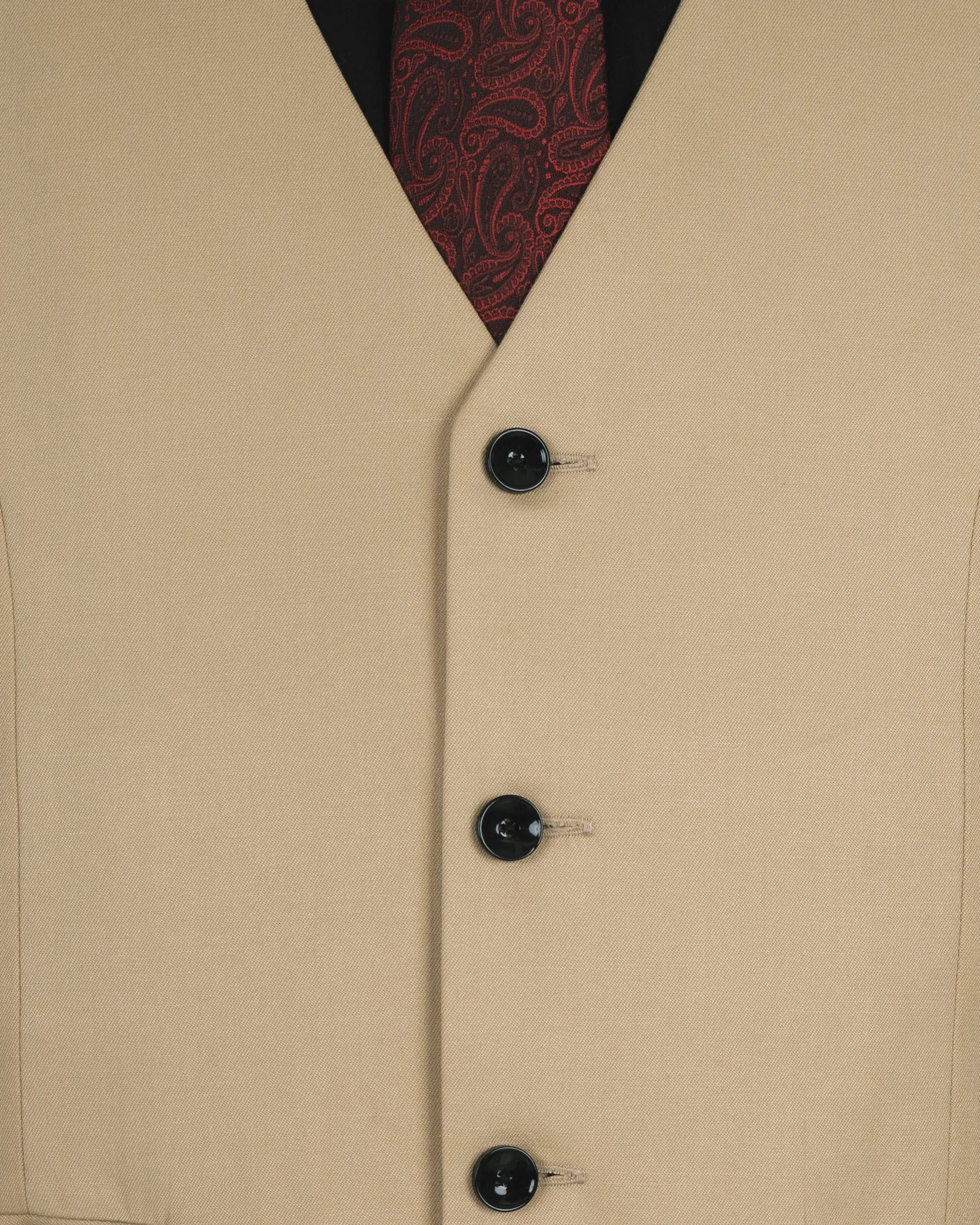 Cashmere Brown Wool Rich Waistcoat sold by French Crown product image thumbnail 5