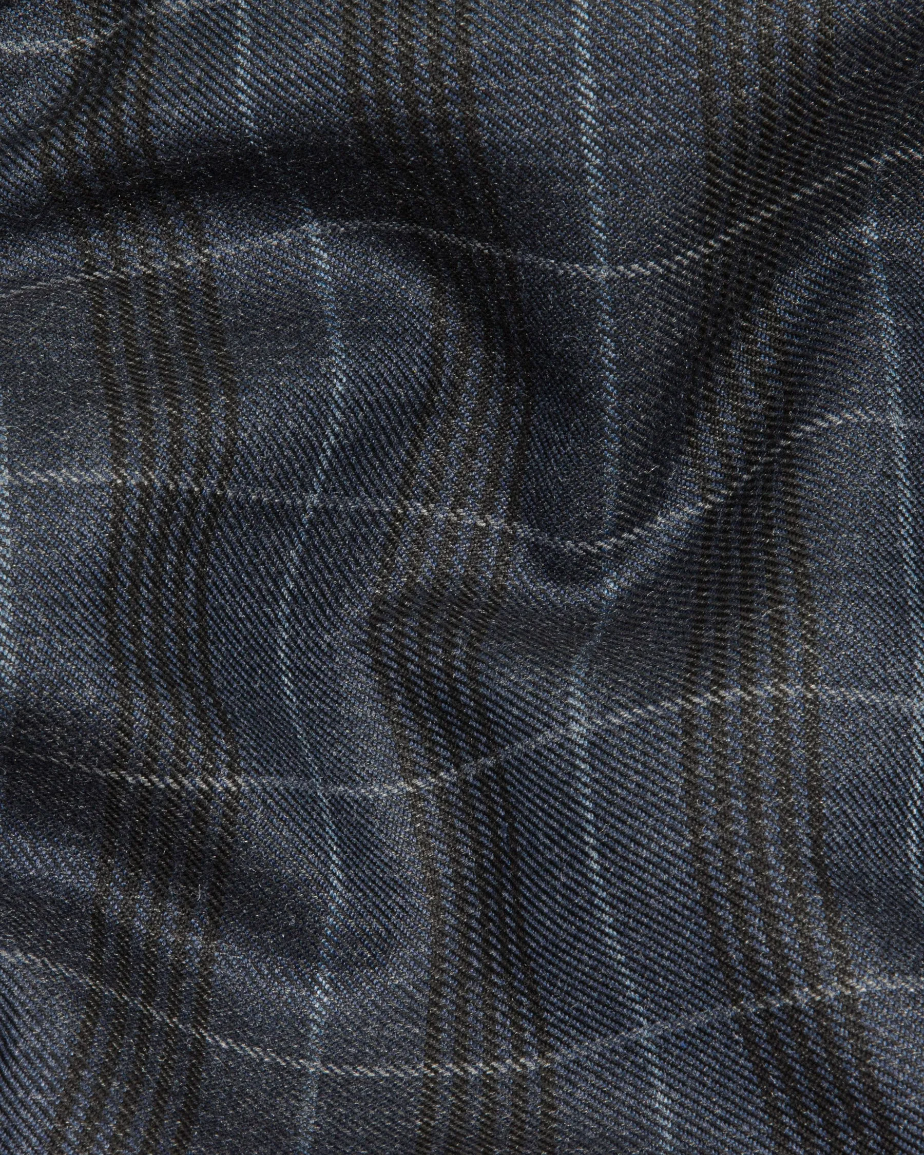 Tuna Blue Checked Luxurious Wool Rich Waistcoat sold by French Crown product image thumbnail 3