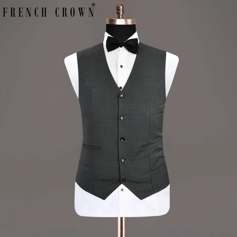 Tuatara Checked Wool Rich Waistcoat sold by French Crown