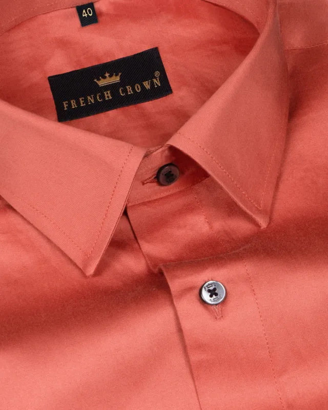 Peach Super soft Premium Cotton Shirt sold by French Crown