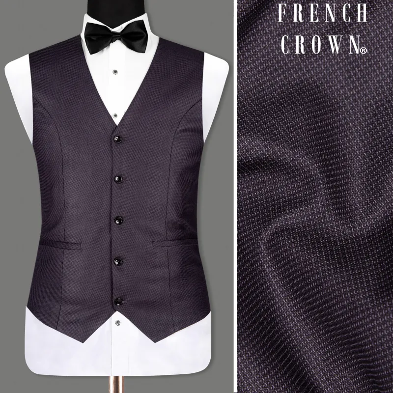 Martinique Violet Subtle Checked Woolrich Waistcoat made by French Crown