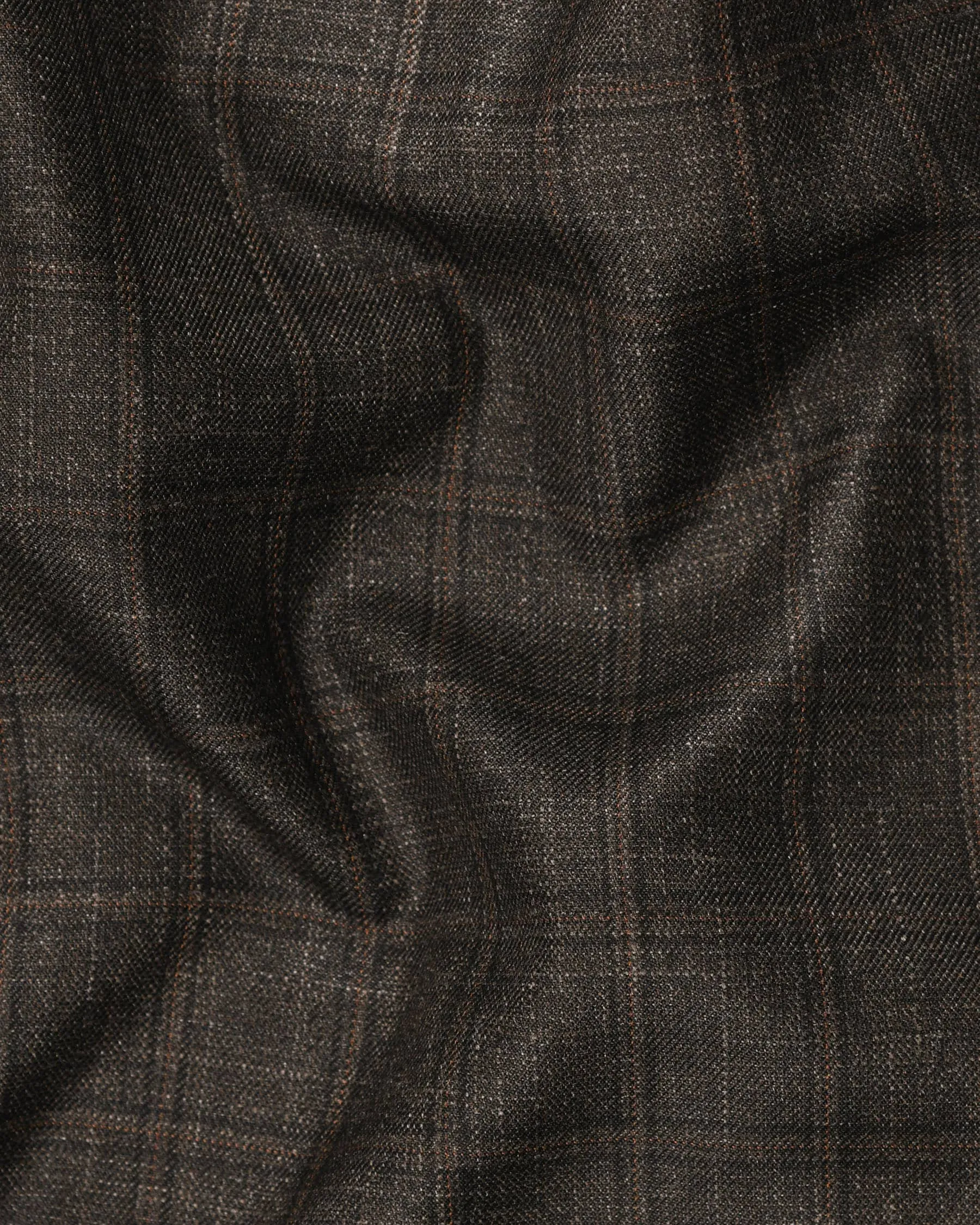 Merlin Brown Subtle Windowpane Waistcoat sold by French Crown product image thumbnail 3