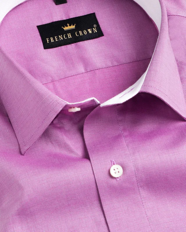Magenta Slight Sheen Premium Cotton Shirt sold by French Crown