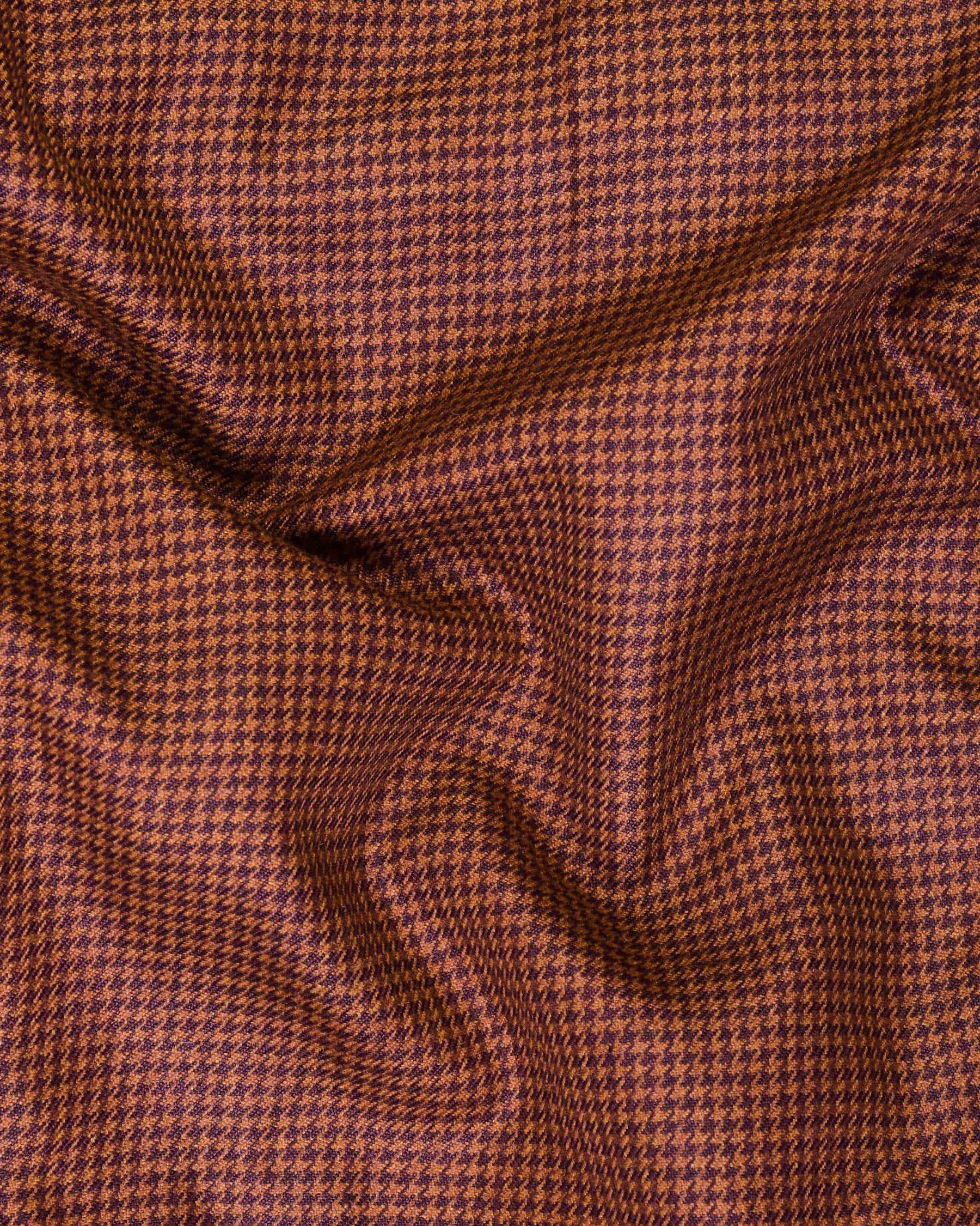 Flame Pea with Purple Houndstooth Textured Waistcoat sold by French Crown product image thumbnail 3