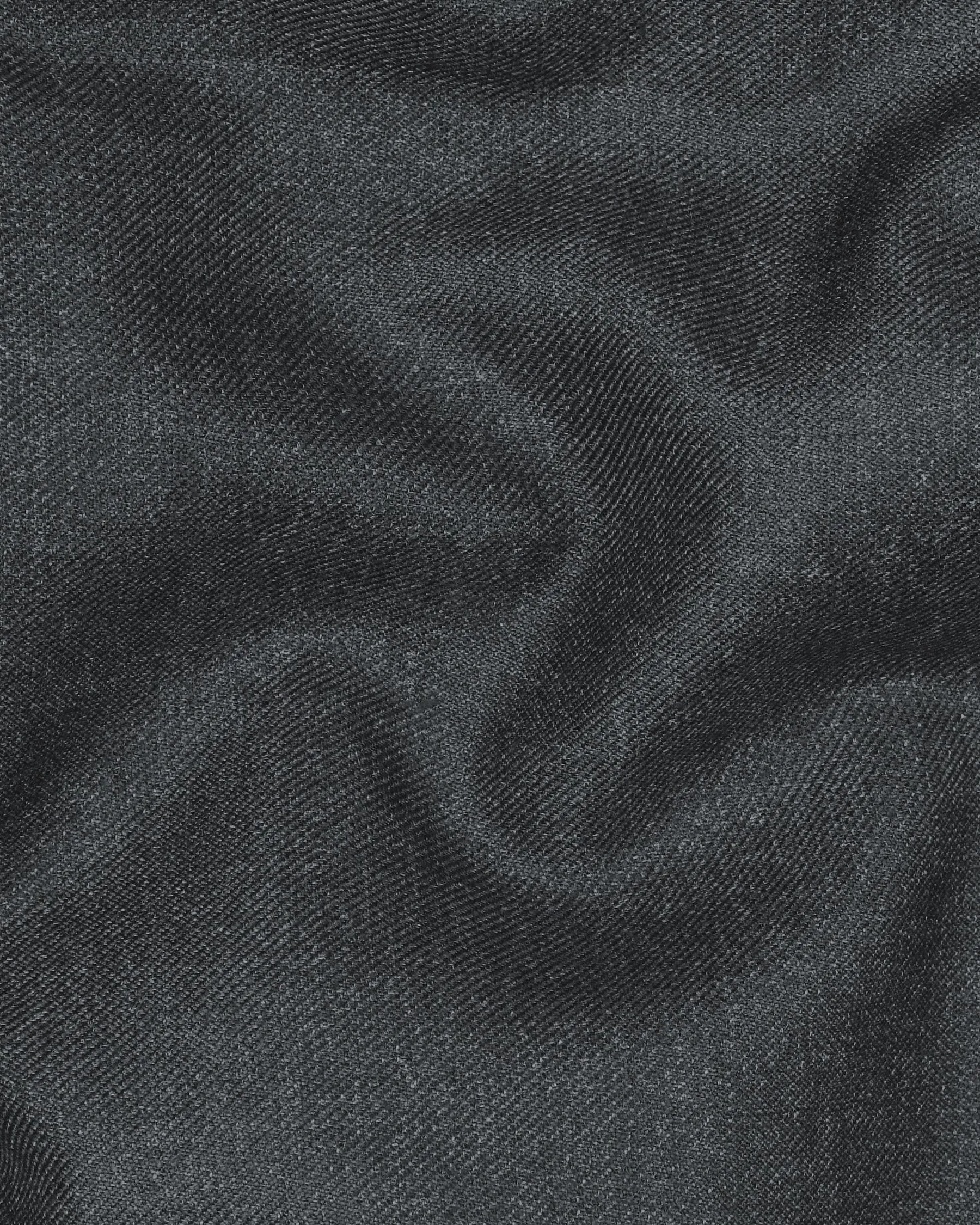 Charcoal Wool-Silk blend Waistcoat sold by French Crown product image thumbnail 3