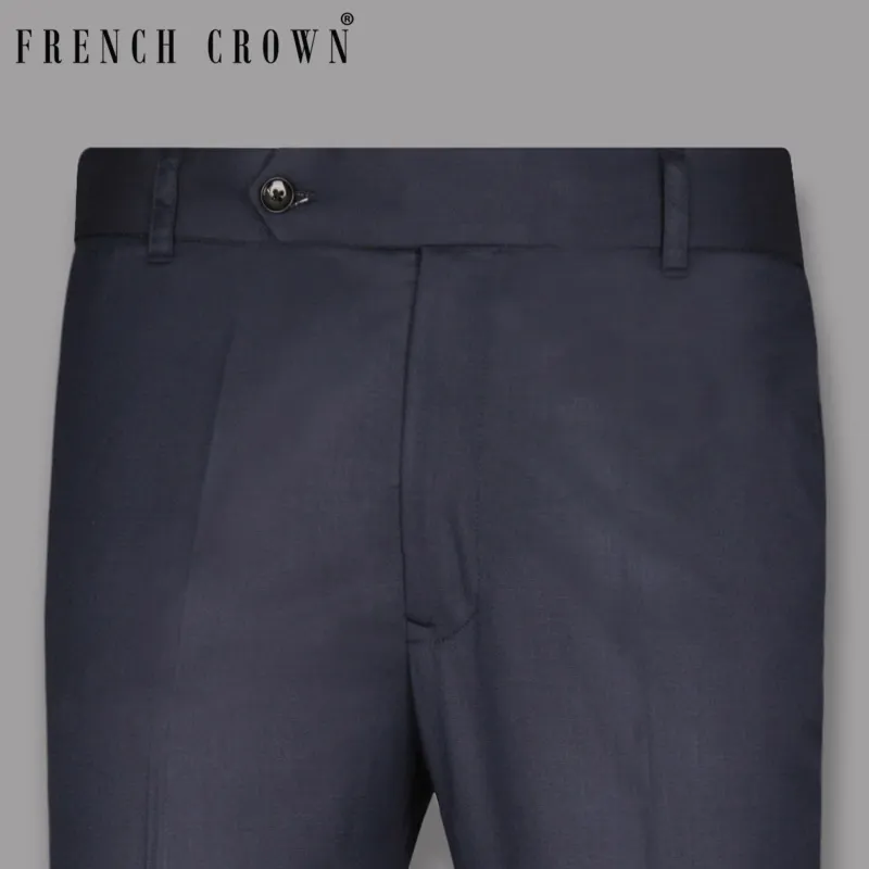Blue Wool Rich Pant sold by French Crown