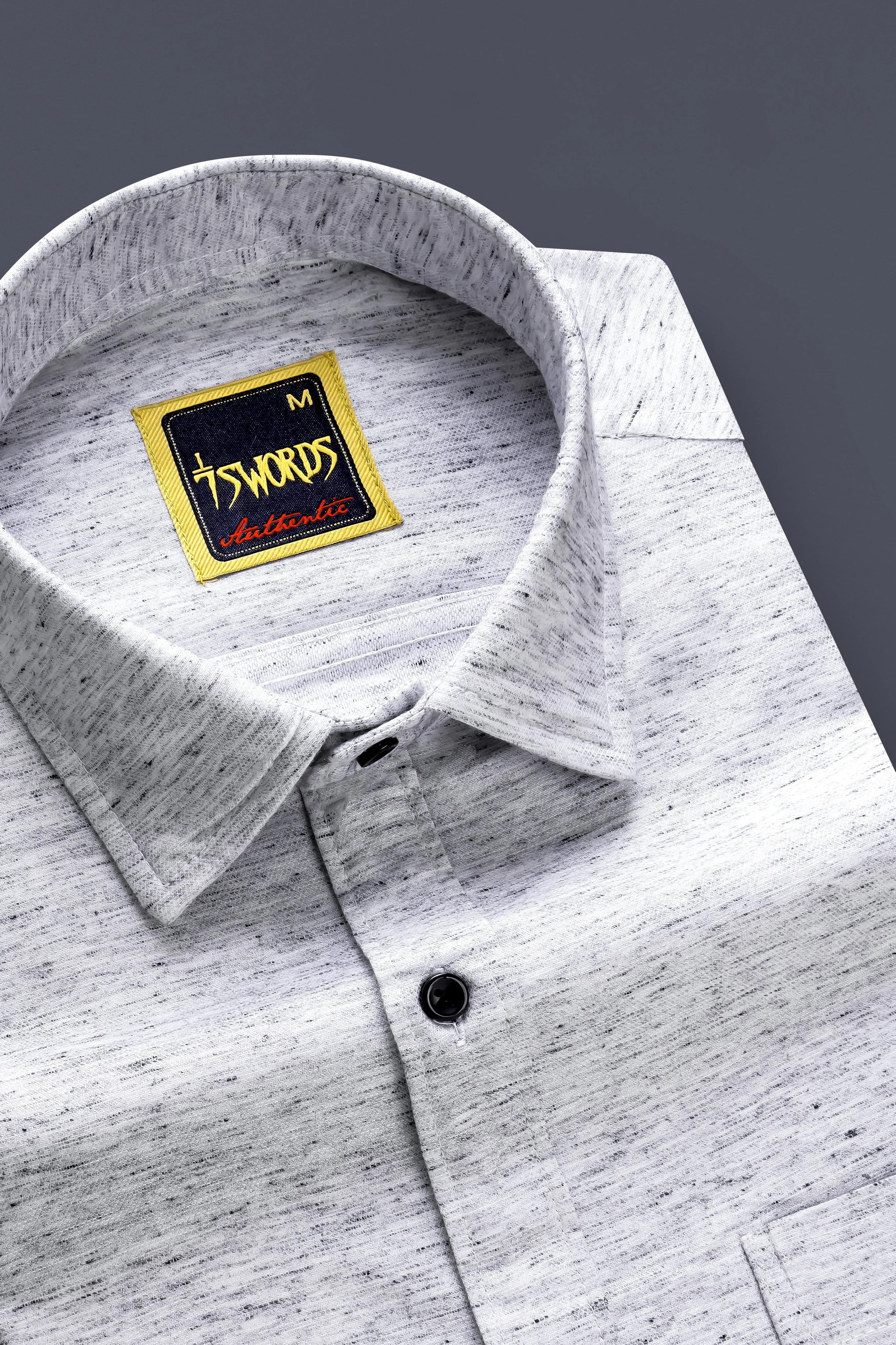 7swords-Mischka Gray Textured Premium Cotton Dress Shirt sold by French Crown product image thumbnail 2