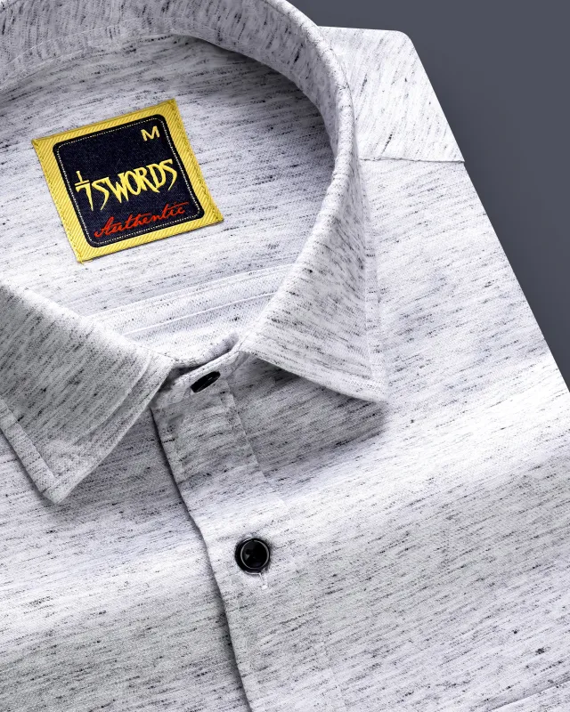 7swords-Mischka Gray Textured Premium Cotton Dress Shirt sold by French Crown