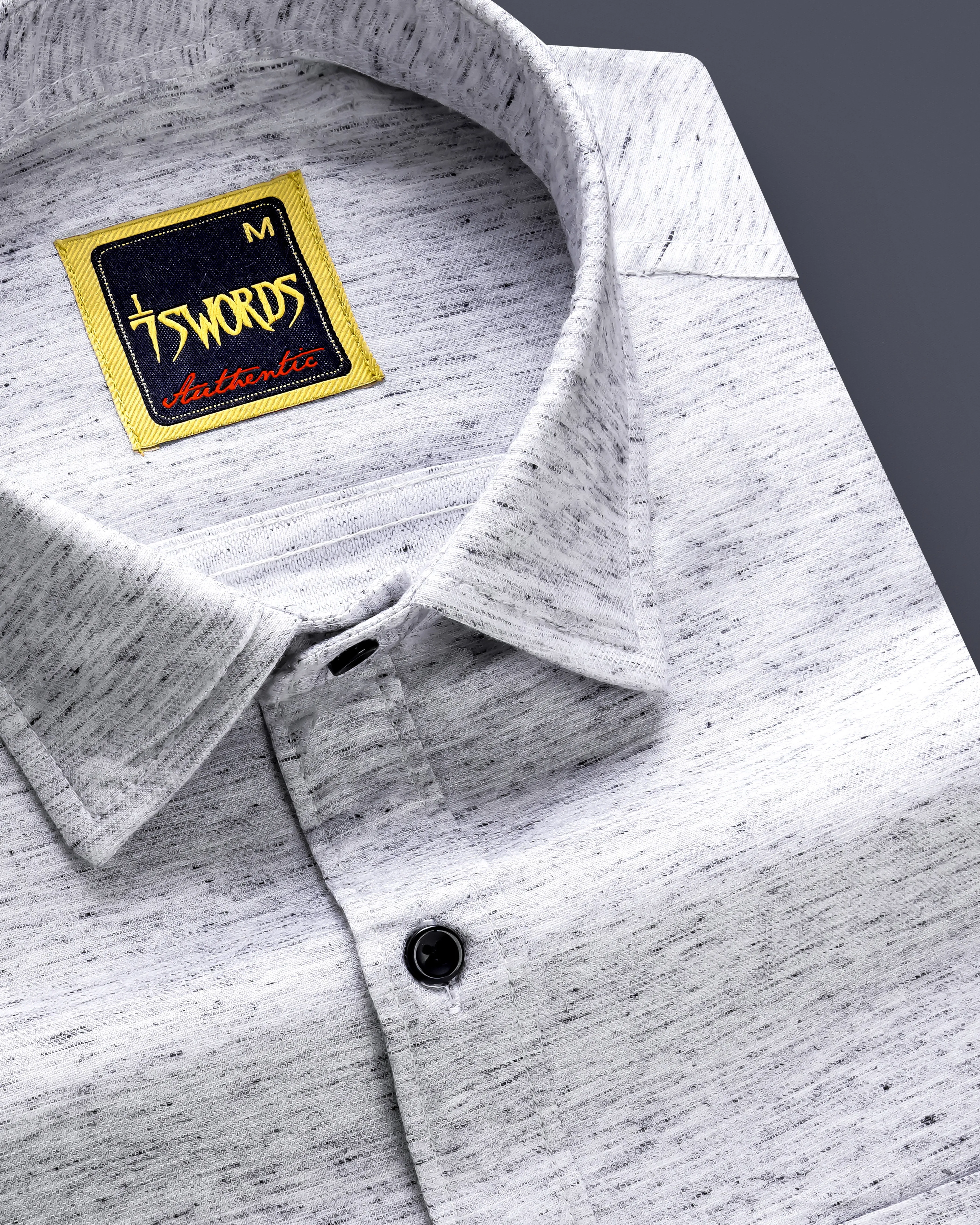 7swords-Mischka Gray Textured Premium Cotton Dress Shirt sold by French Crown