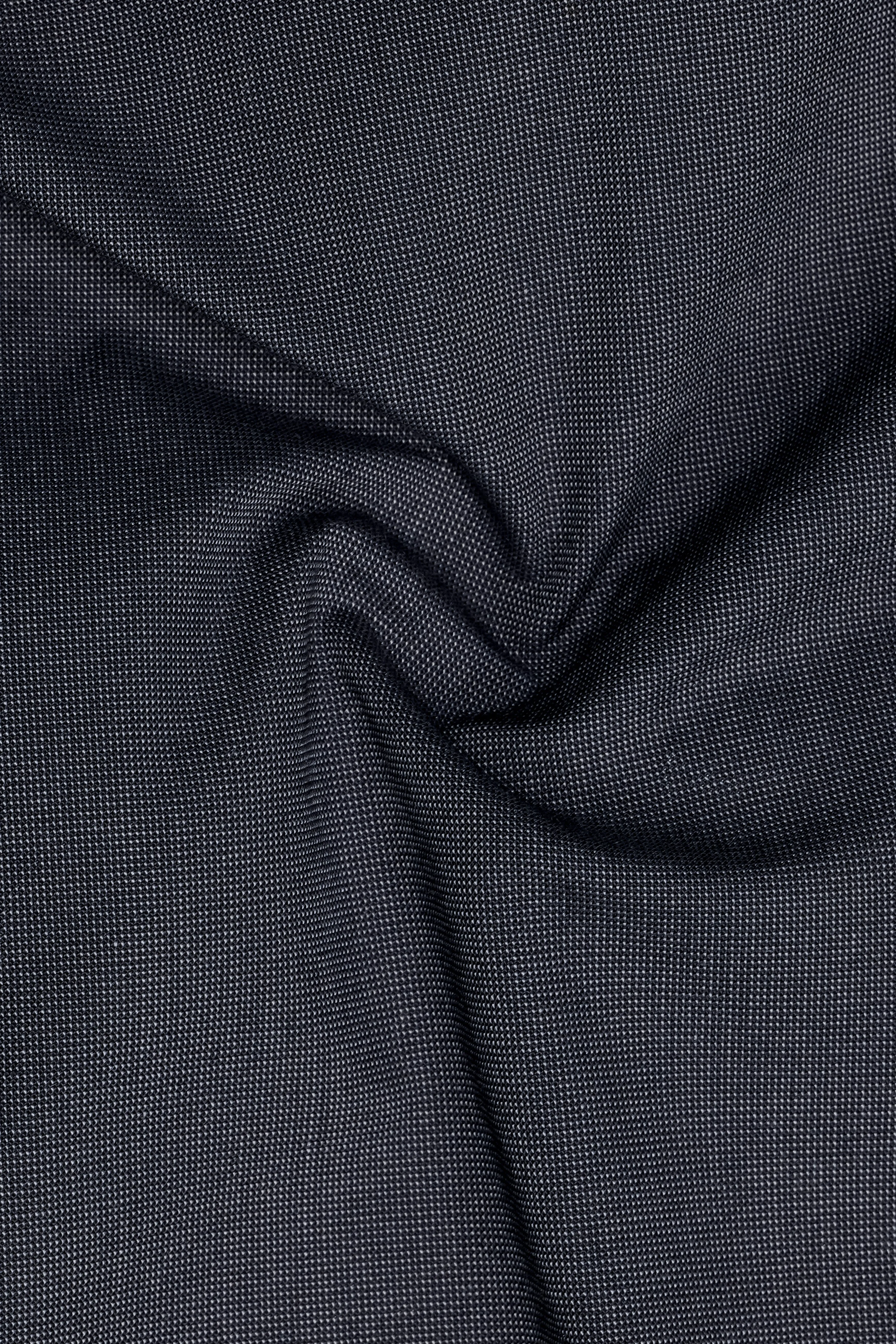 Charcoal Gray Solid Oxford Premium Cotton Dress Shirt sold by French Crown product image thumbnail 2