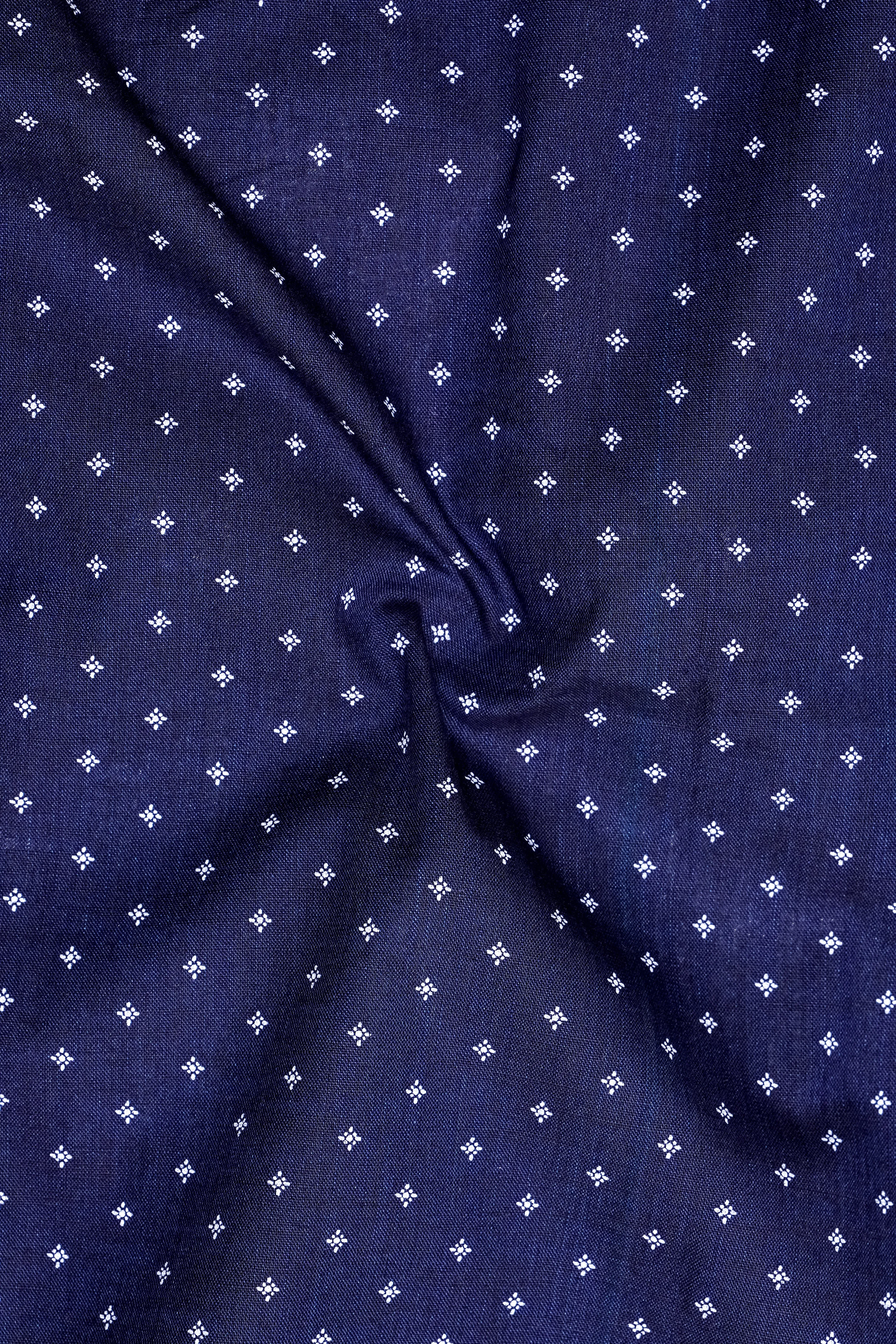 Jacarta Blue Printed Denim Premium Cotton Casual Shirt sold by French Crown product image thumbnail 2