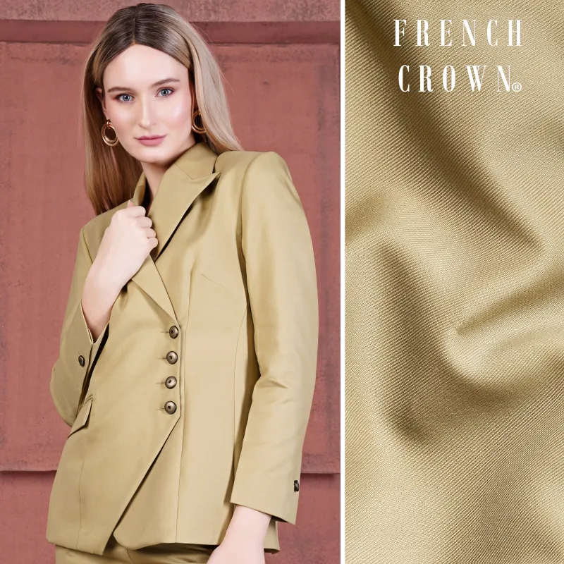 Cashmere Cream Wool Rich Double Breasted Women’s Designer Suit sold by French Crown