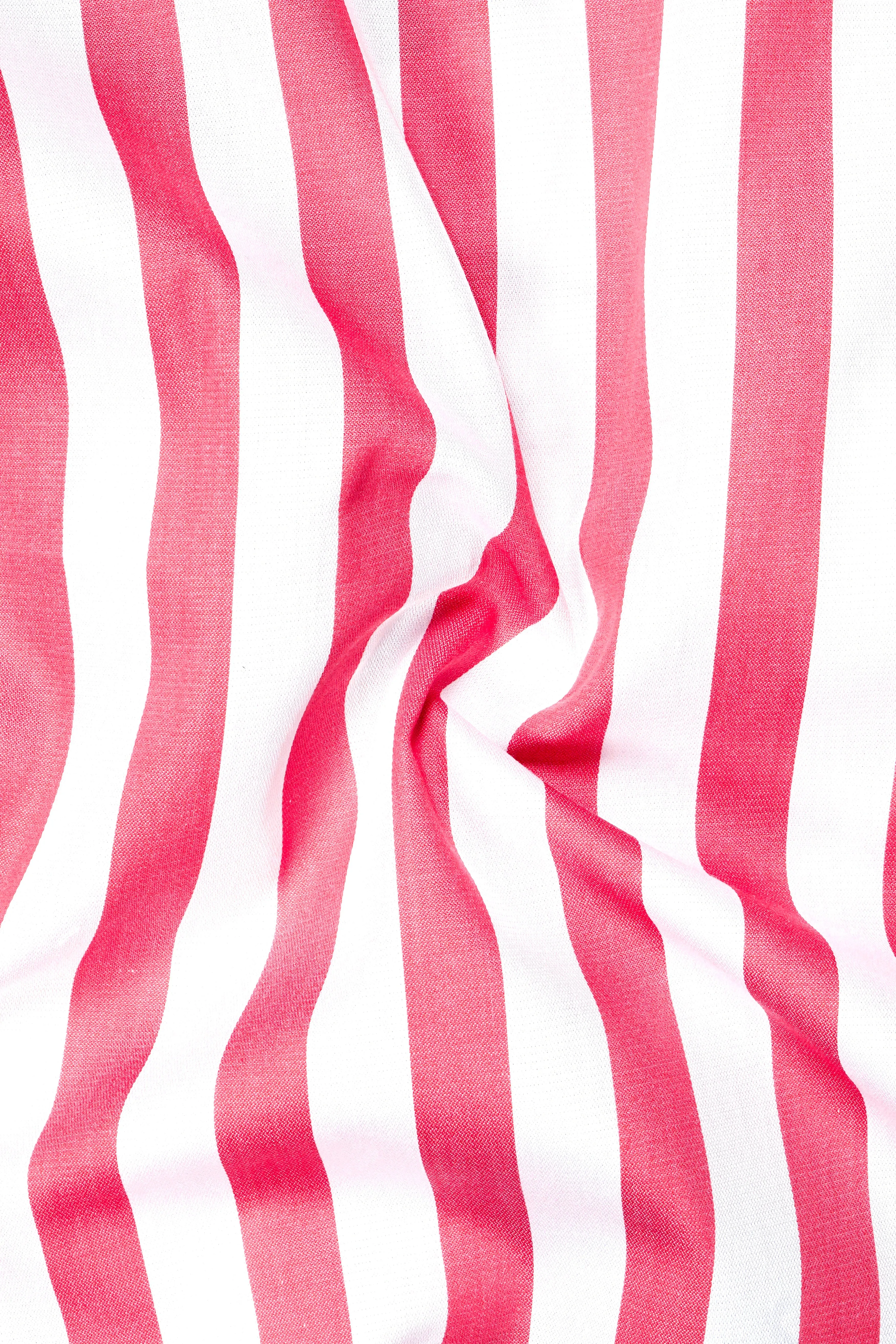RoseLustre-Cabaret pink And Bright White Striped Subtle Sheen Super Soft Premium Cotton Dress Shirt sold by French Crown product image thumbnail 2