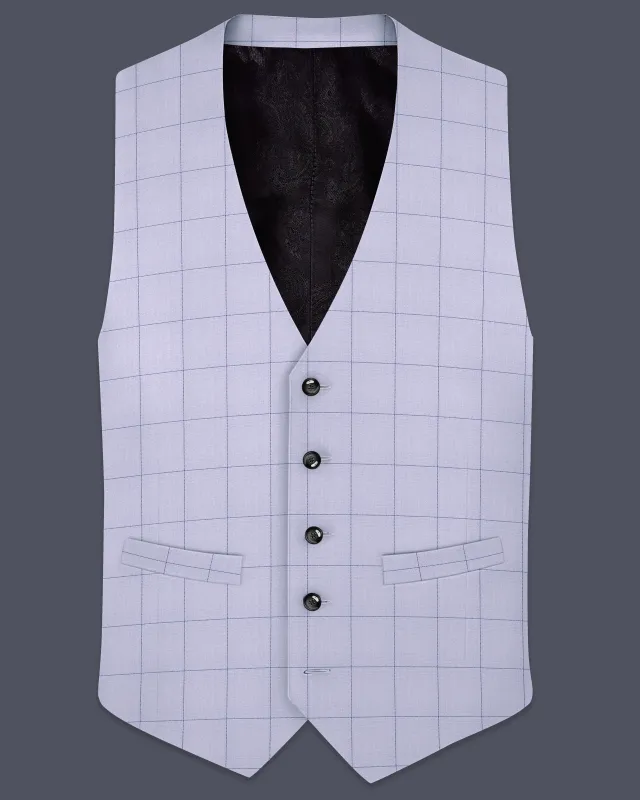 Regent Gray Windowpane Waistcoat sold by French Crown