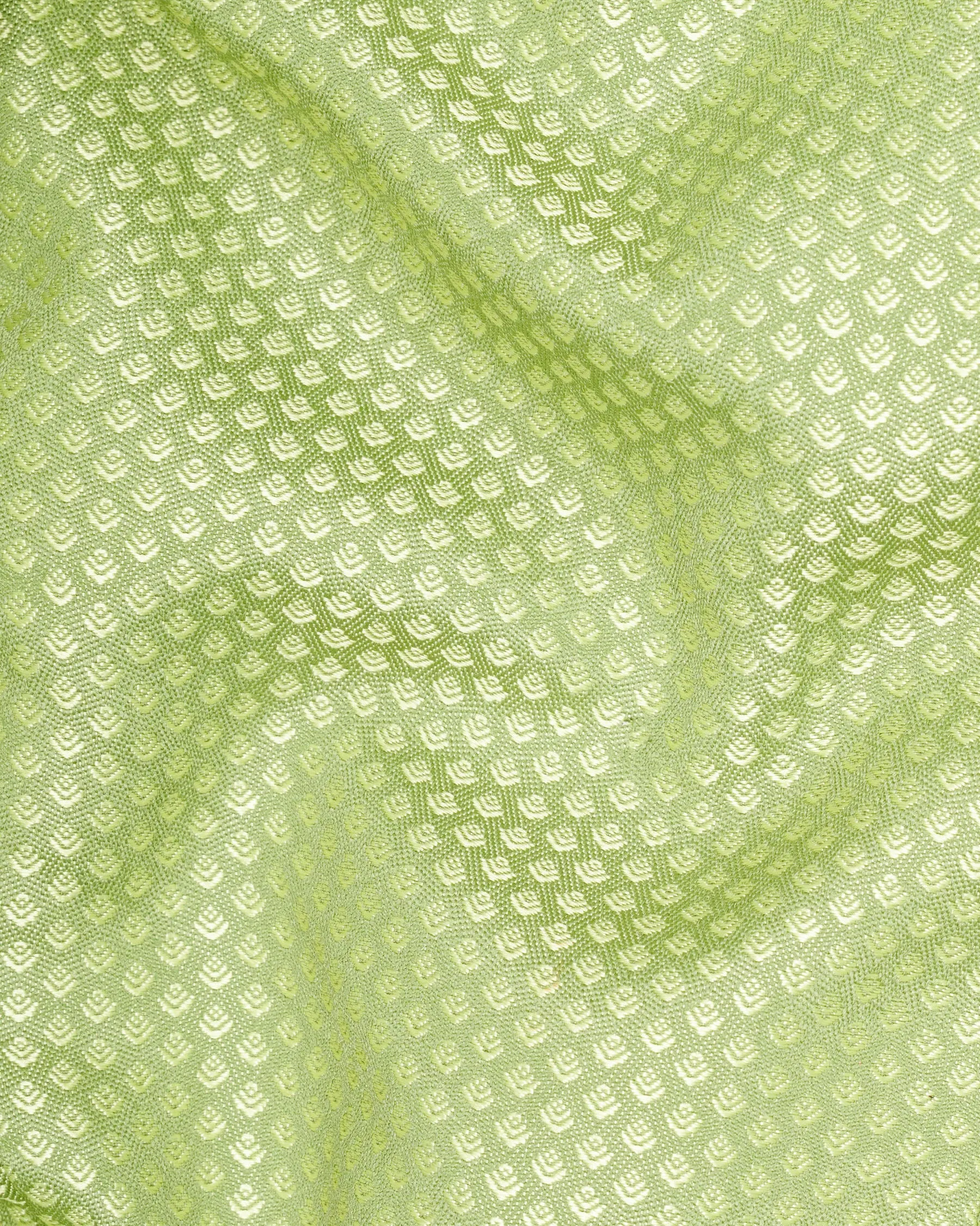 Olivine Green Cross Placket Bandhgala Designer Suit sold by French Crown product image thumbnail 3