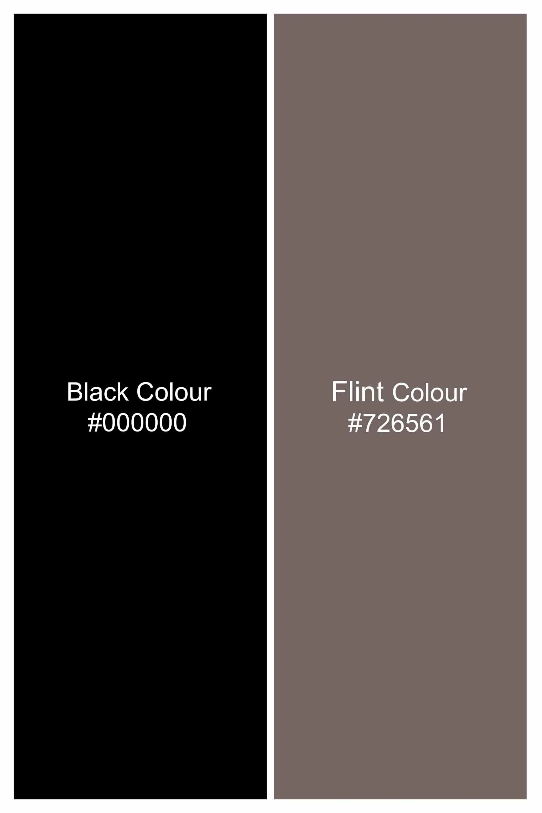 Jade Black and Flint Brown Leaves Printed Premium Cotton Shirt sold by French Crown product image thumbnail 5