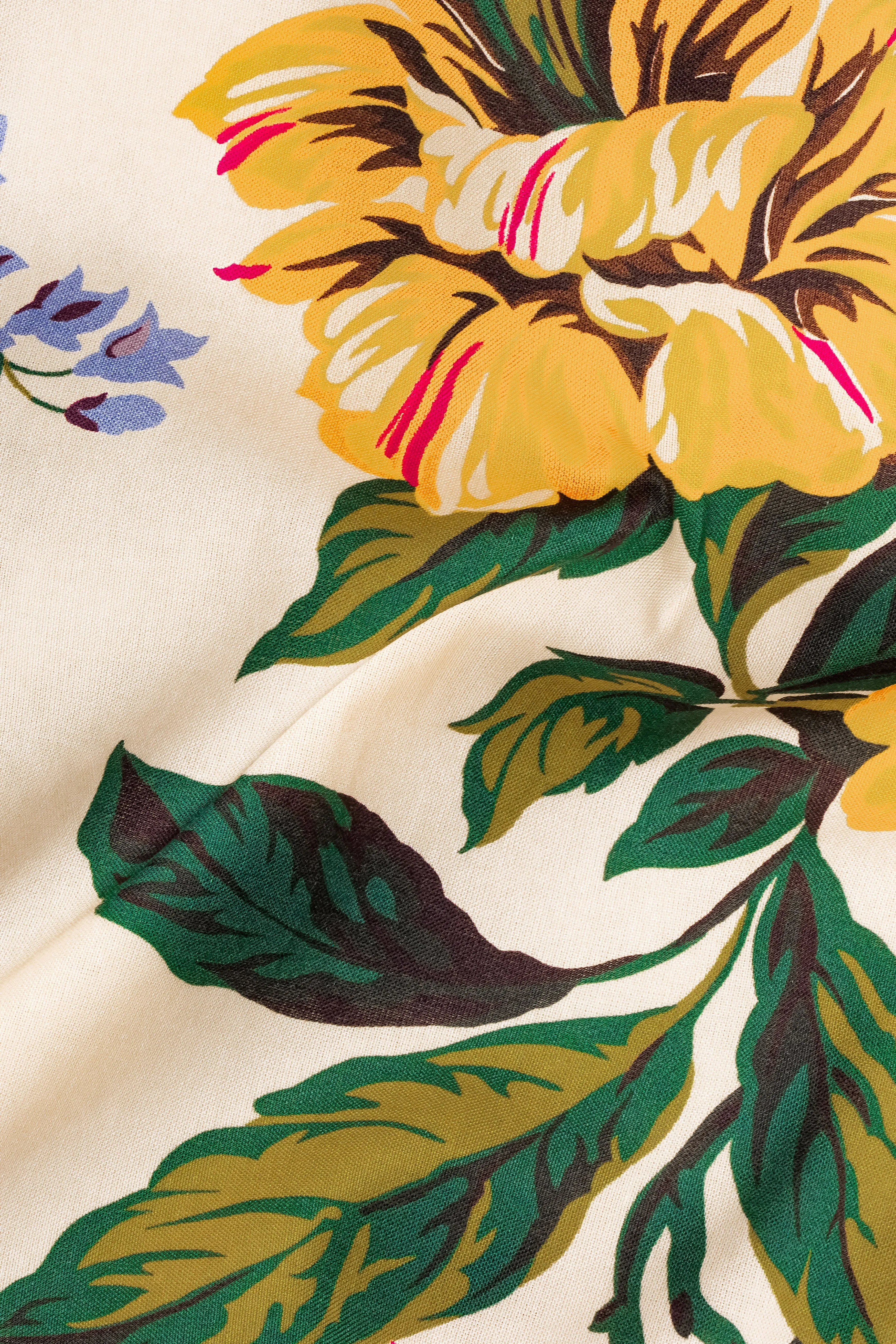 Pearl Bush Cream Multi Color Flower Printed Giza Cotton Shirt sold by French Crown product image thumbnail 3