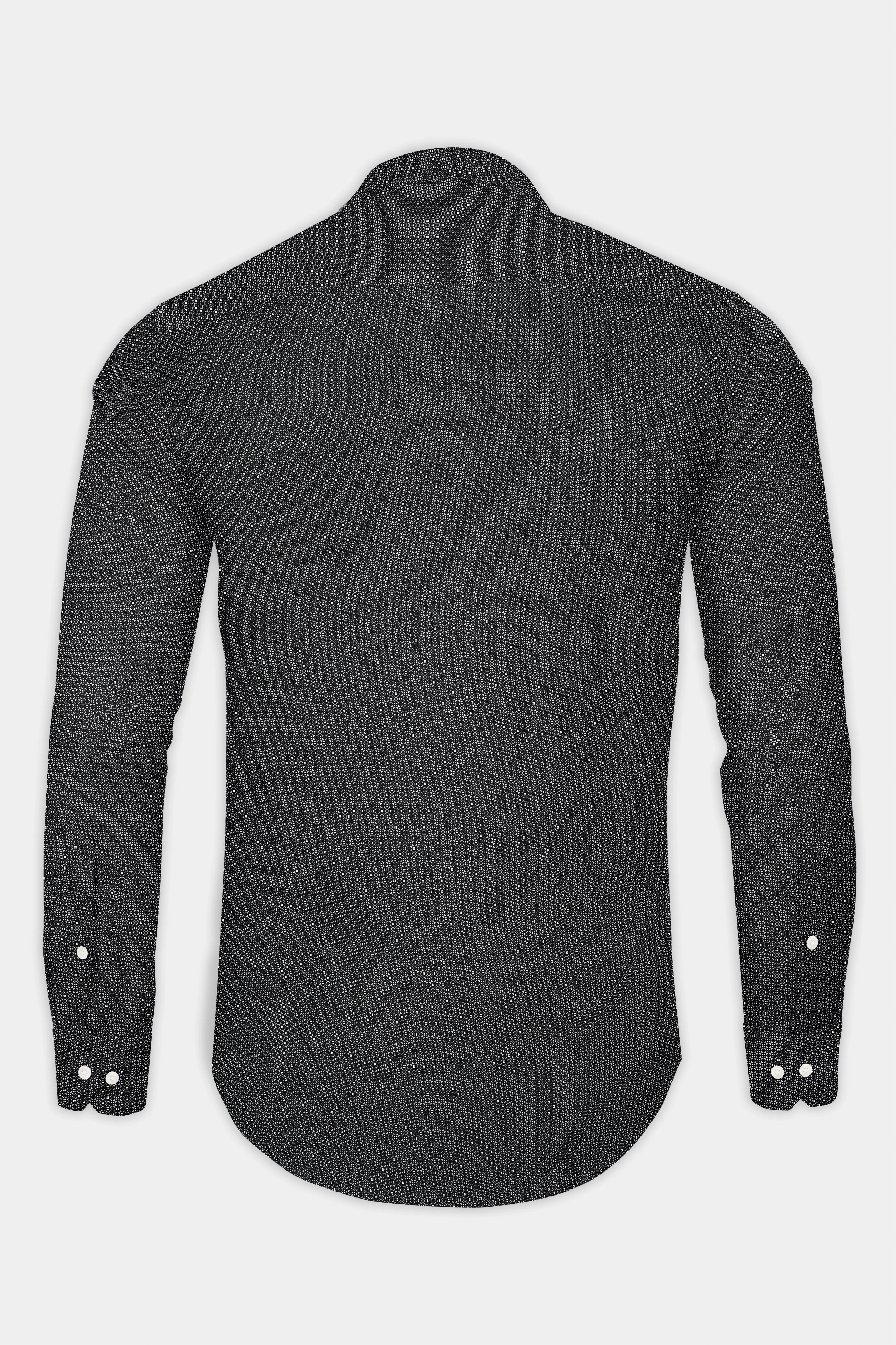 Jade Black Twill Printed Cotton Shirt sold by French Crown product image thumbnail 5