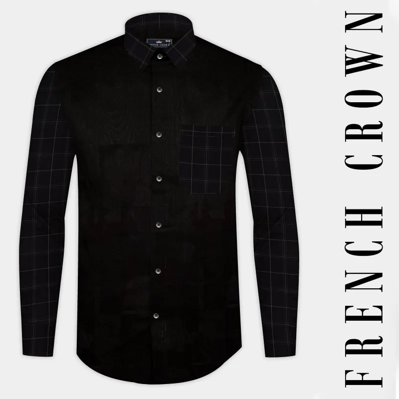 Jade Black Super Soft Premium Cotton Designer Shirt sold by French Crown