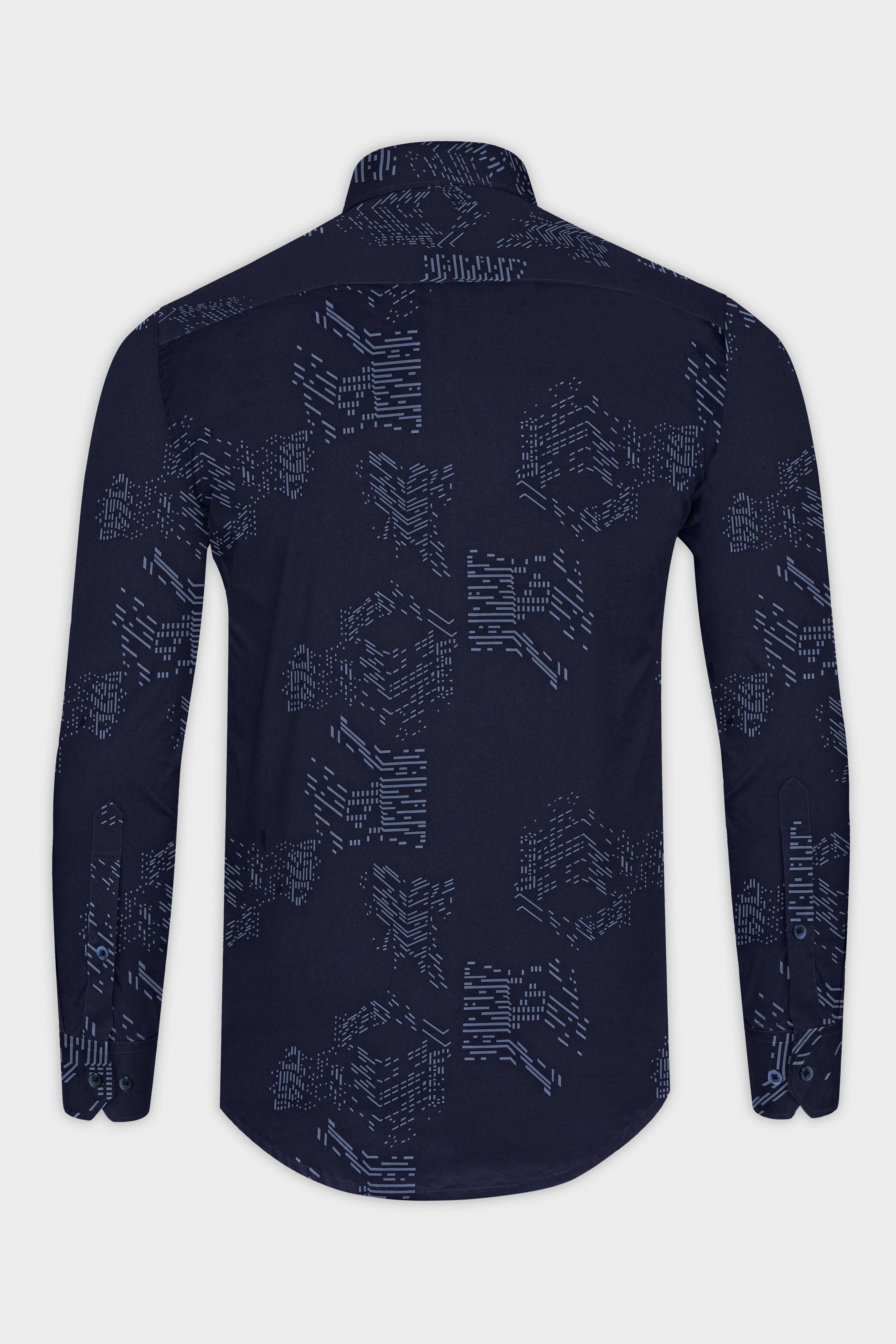 Ebony Blue Subtle Sheen Prints Super Soft Premium Cotton Shirt sold by French Crown product image thumbnail 5