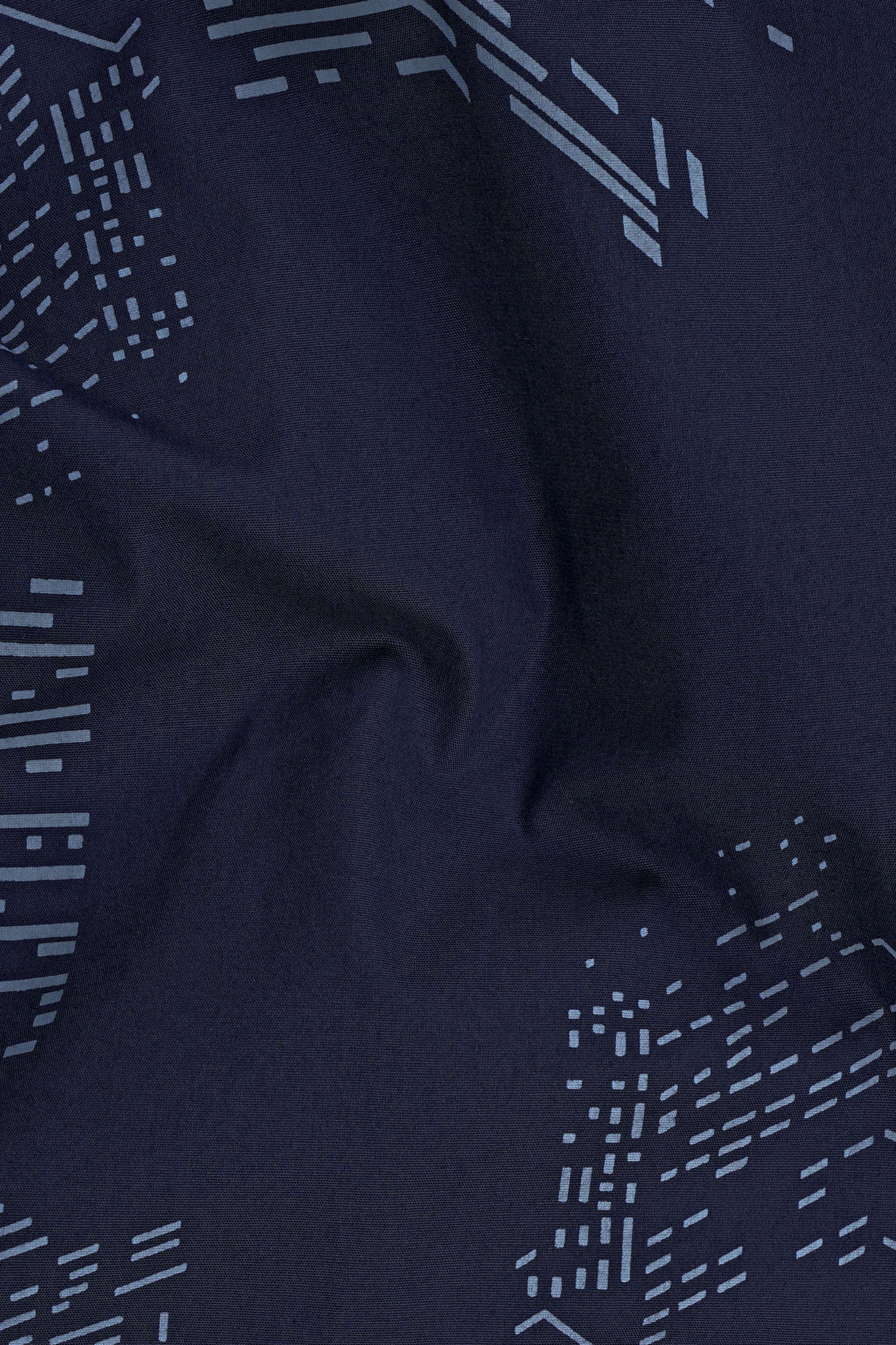 Ebony Blue Subtle Sheen Prints Super Soft Premium Cotton Shirt sold by French Crown product image thumbnail 2