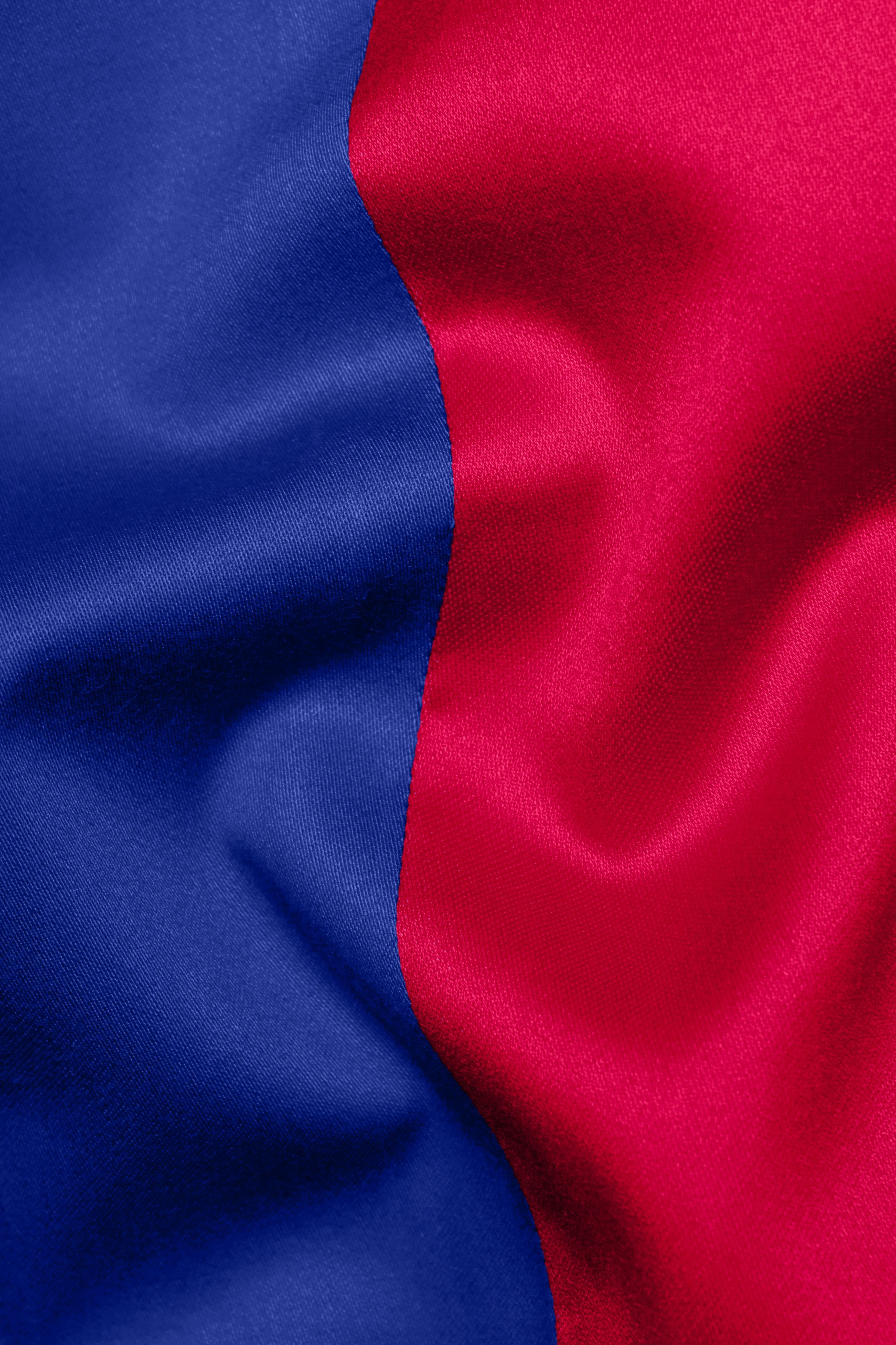 Shiraz Red with Catalina Blue and Ebony Blue Super Soft Premium Cotton Designer Shirt sold by French Crown product image thumbnail 3