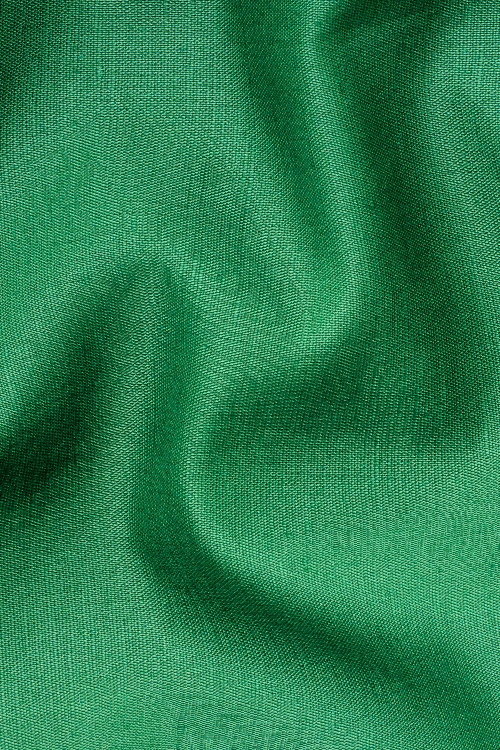 Sea Green plain solid Luxurious linen Kurta shirt sold by French Crown product image thumbnail 3