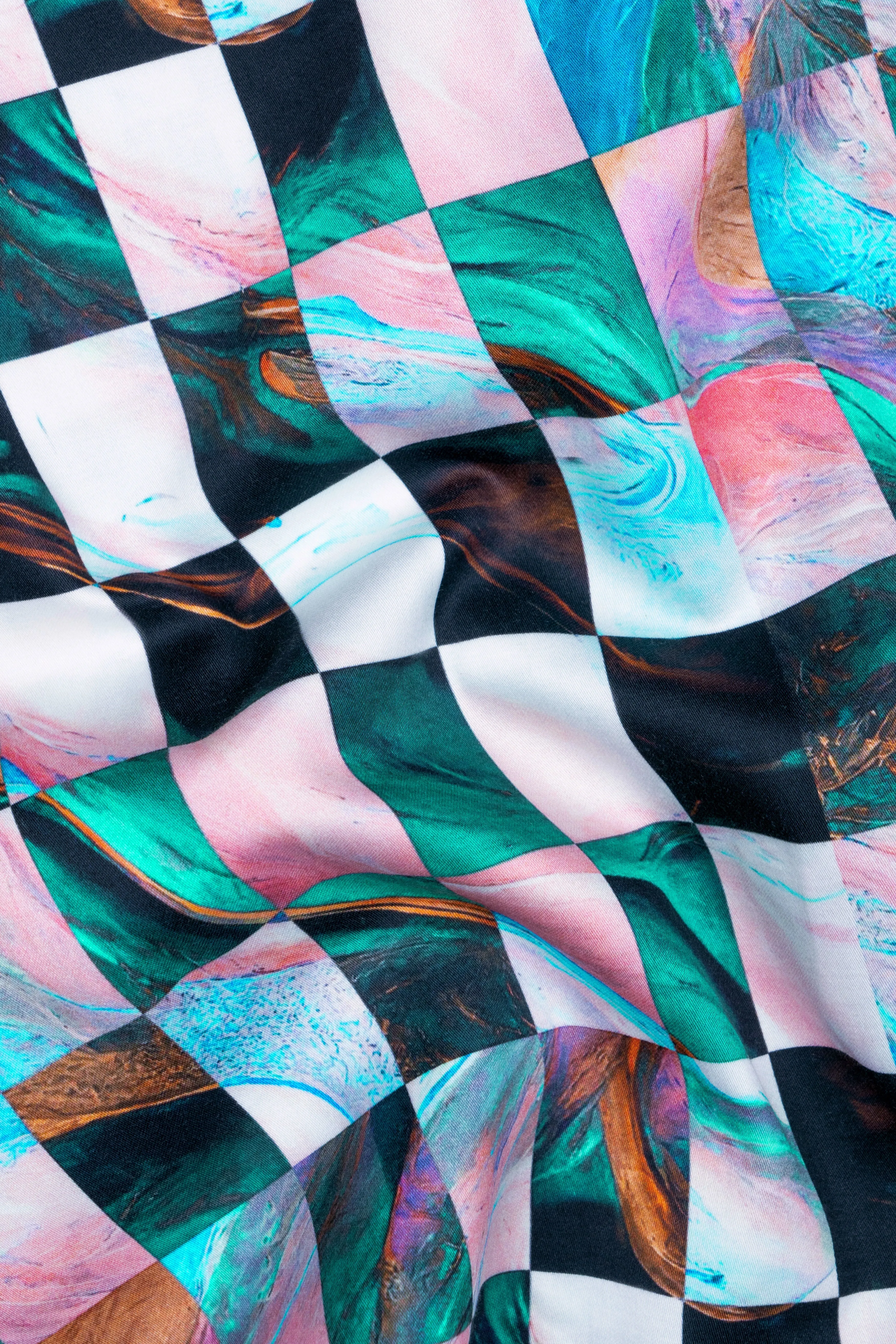 Ocean Blue Multicolour Plaid Super Soft Premium Cotton Shirt sold by French Crown product image thumbnail 3