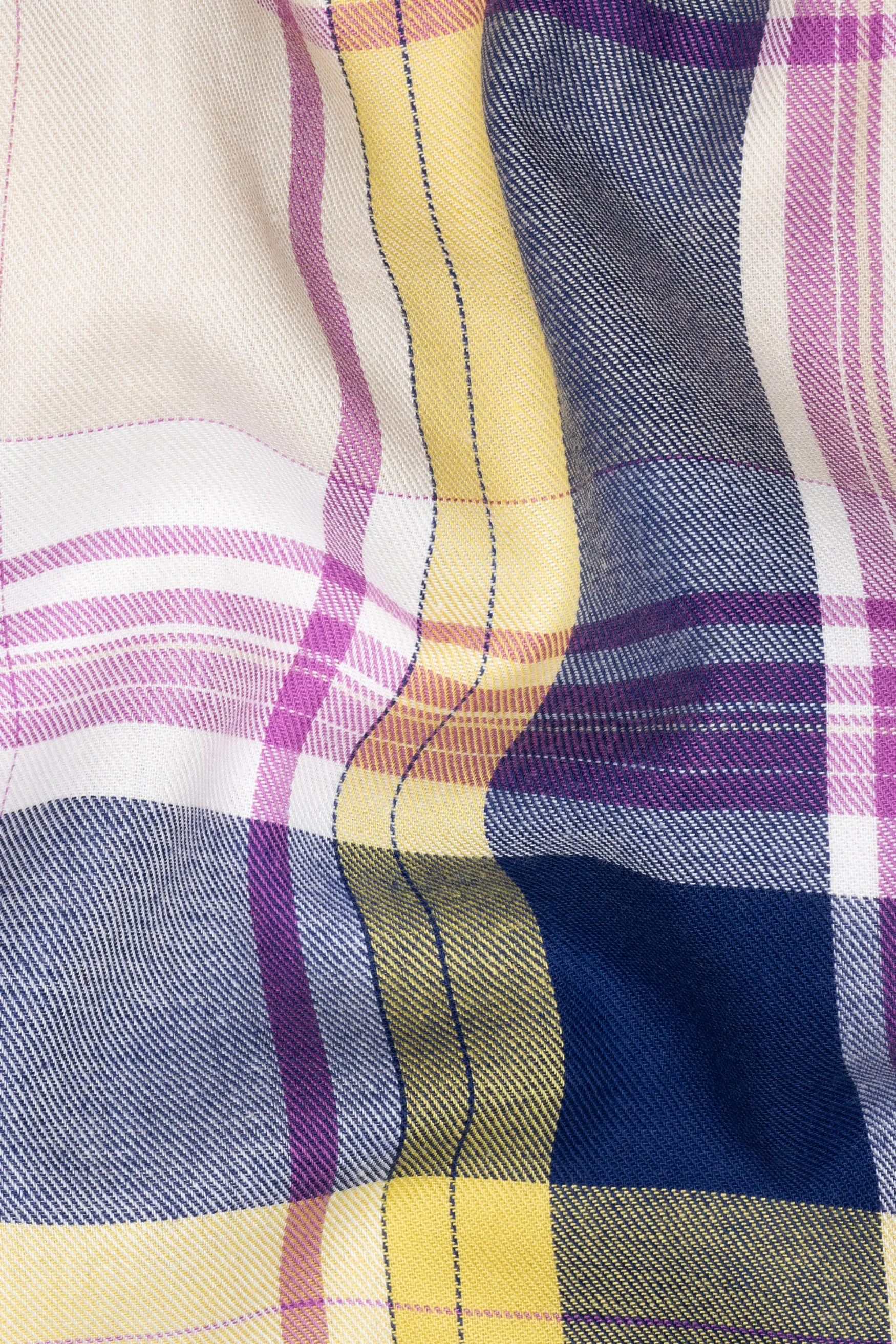 Mercury Pink multicolor Plaid Twill Cotton Shirt sold by French Crown product image thumbnail 2